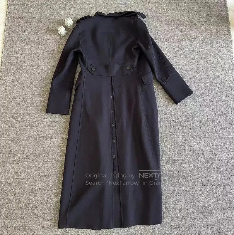 Valentino Valentino Women’s Wool Coat in Navy Blue . Size M / US 6-8 / IT 42-44 - 2 Thumbnail