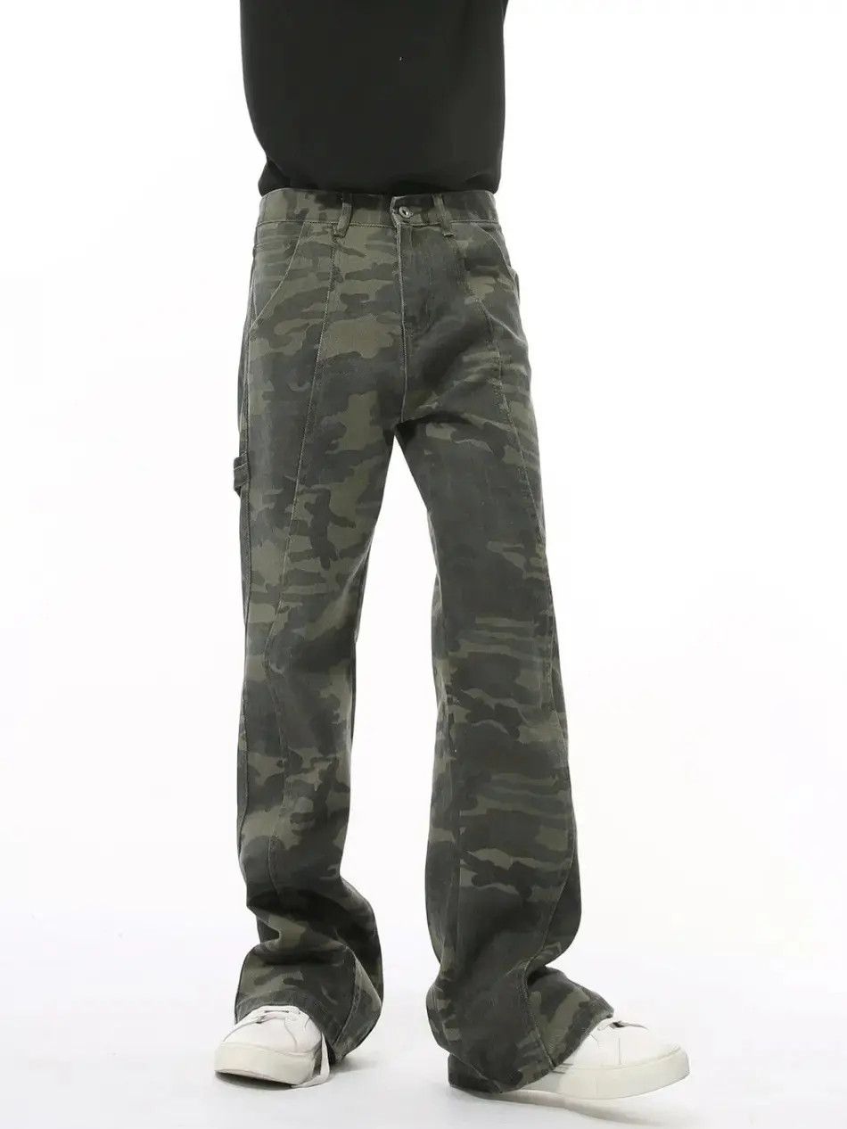 Japanese Brand Retro patchwork camouflage casual jeans Size US 32 / EU 48 - 4 Thumbnail