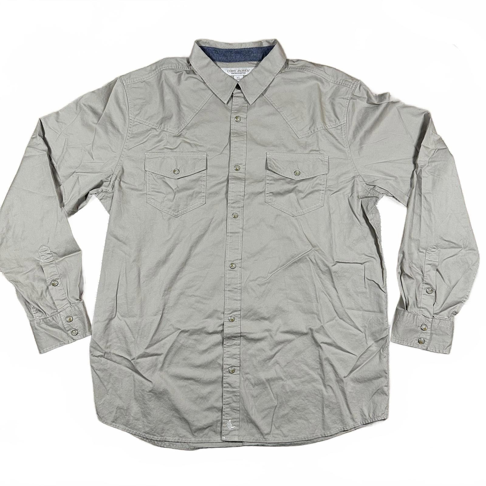 Cody James Cody James Mens Casual Shirt XL Beige Long Sleeve Size US XL / EU 56 / 4 - 1 Thumbnail