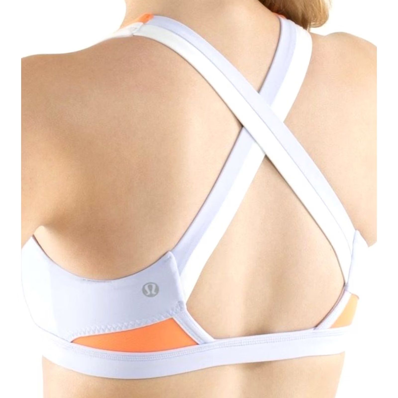 Lululemon Lululemon Sports Bra Womens S Orange Run Stuff Your Bra Crossback Colorblock Size ONE SIZE - 3 Thumbnail