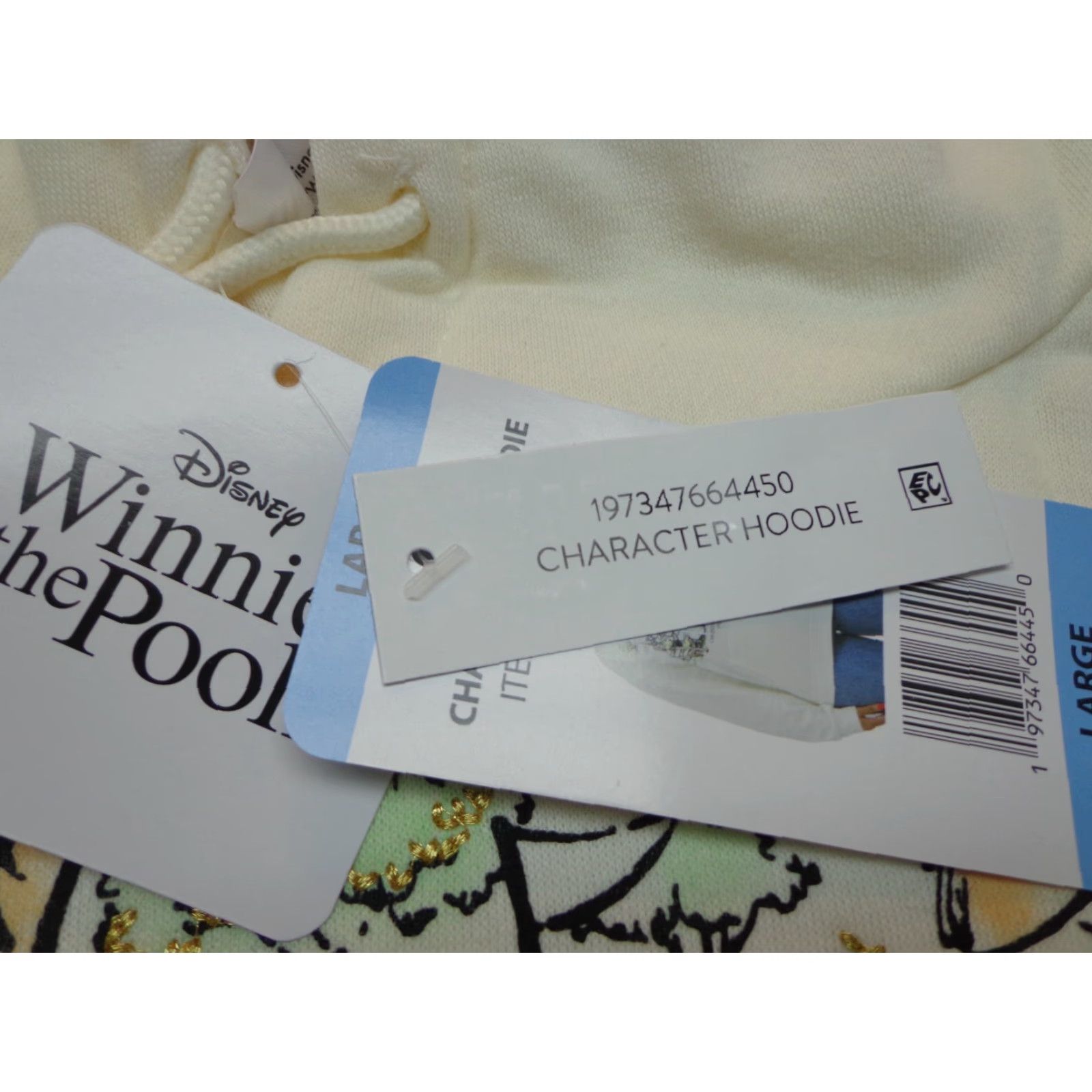 Disney Disney Winnie The Pooh & Friends Hoodie Sweatshirt Womens L Ivory Pullover NEW Size L / US 10 / IT 46 - 4 Thumbnail