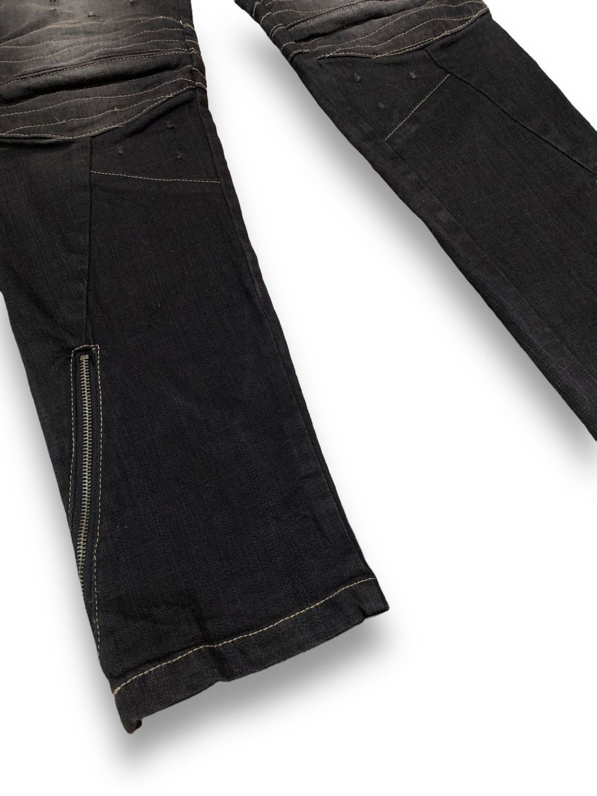 Balmain PPFM Double Knee Distressed Punk Biker Jeans like Balmain Size US 33 - 12 Thumbnail