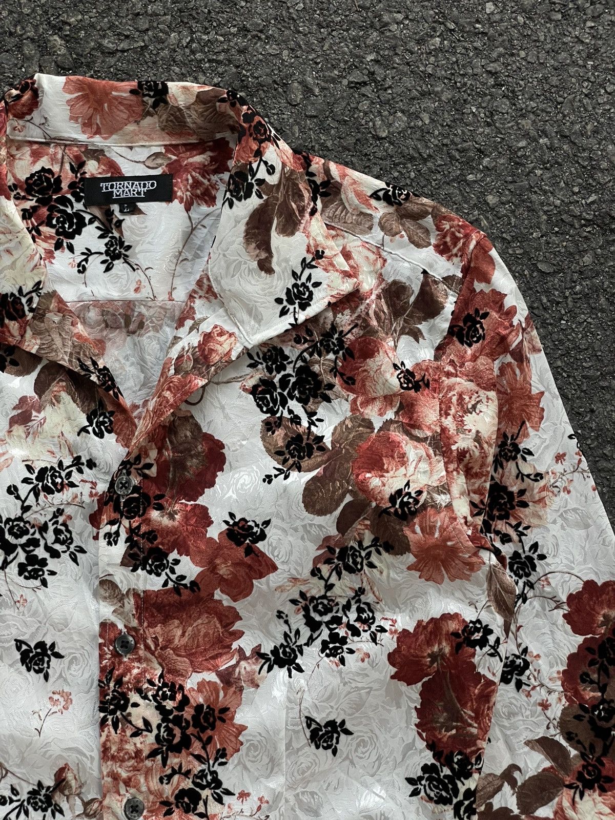 Tornado Mart Tornado Mart Flora Pattern Shirt Size M / US 6-8 / IT 42-44 - 3 Thumbnail