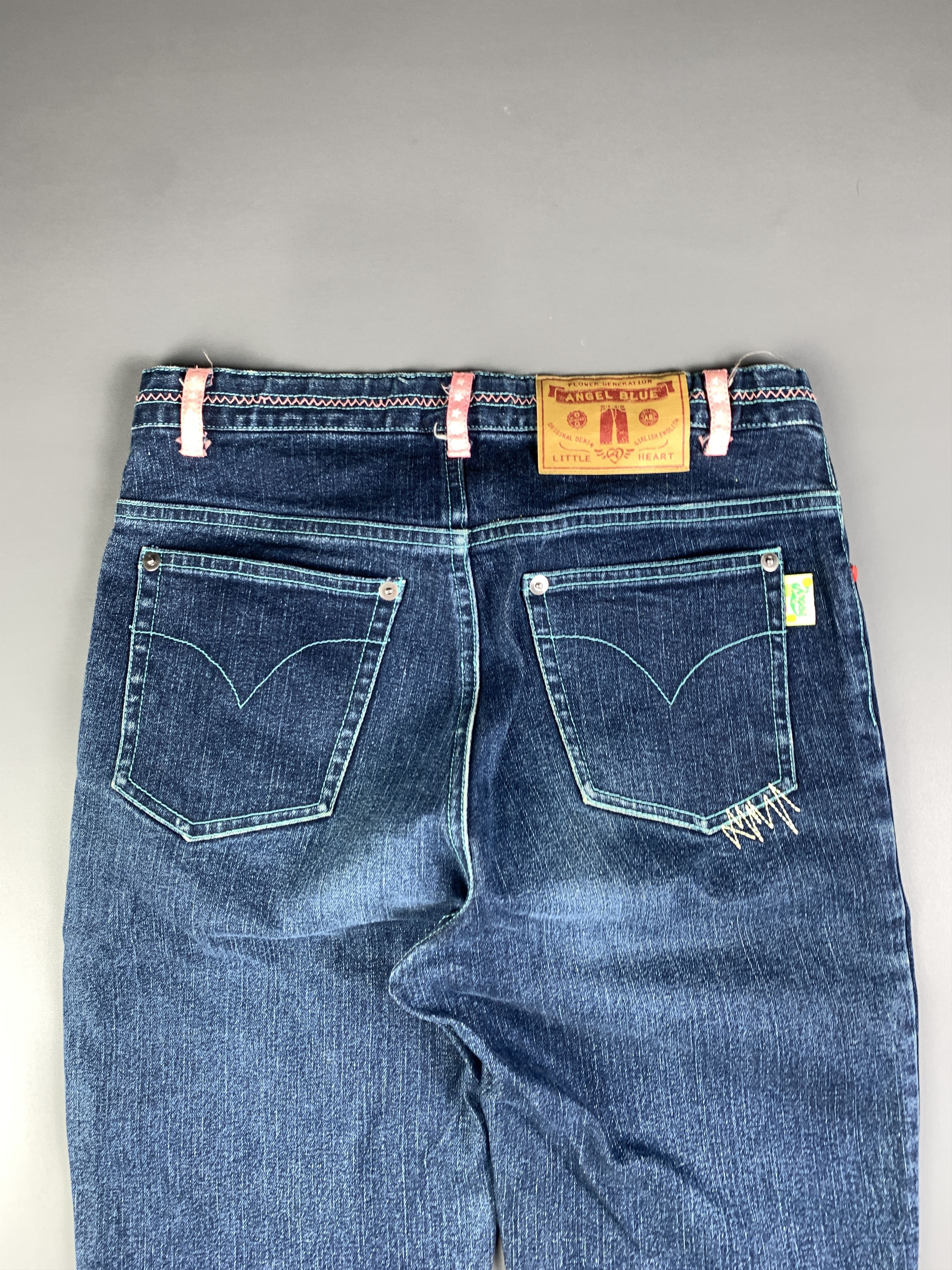 Angel Blue Angel Blue Indigo Cute Patches Bootcut Jeans (28) Size 28" / US 6 / IT 42 - 6 Thumbnail