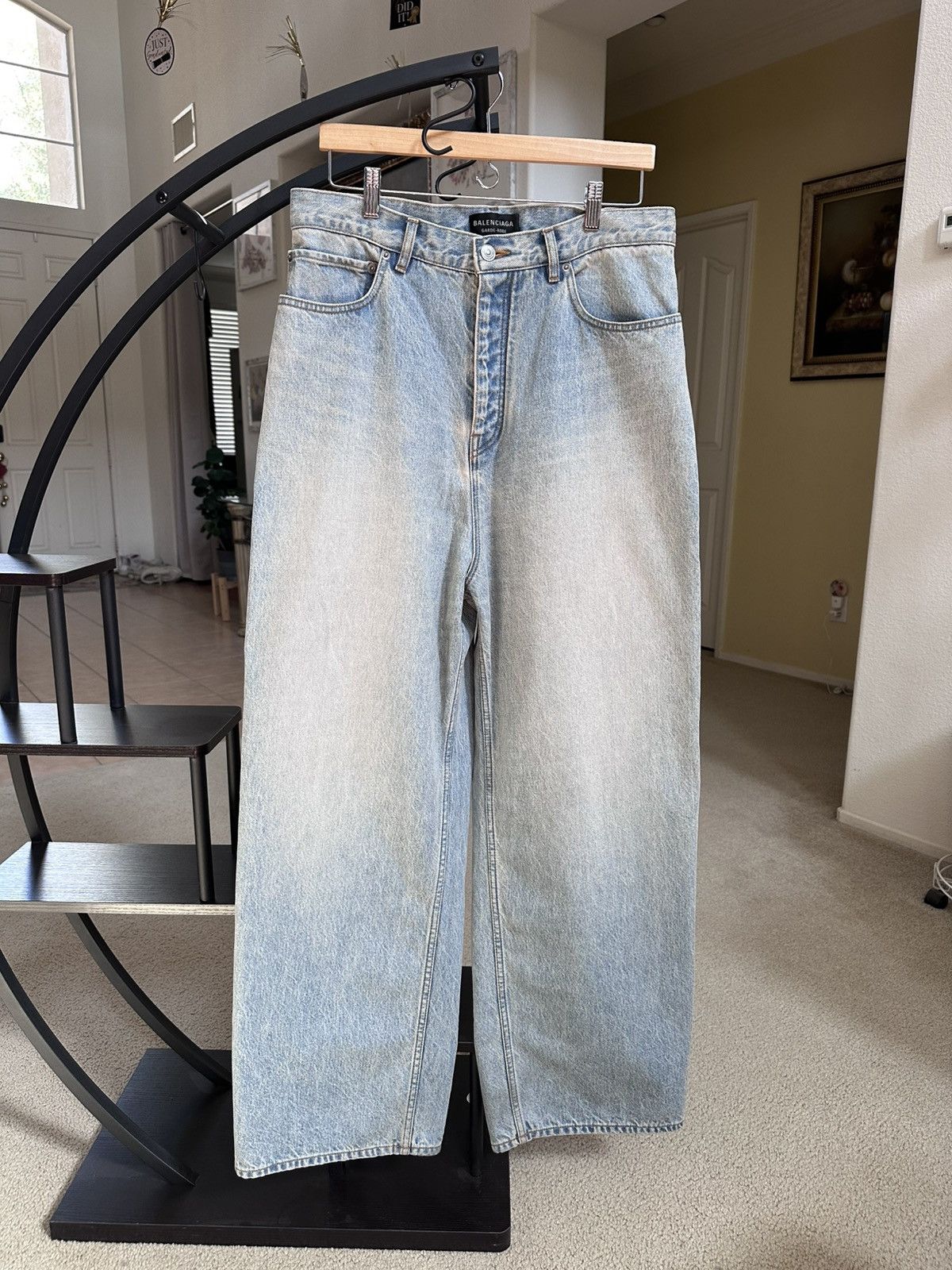 Balenciaga Balenciaga Garde-Robe Baggy Pants In Light Blue