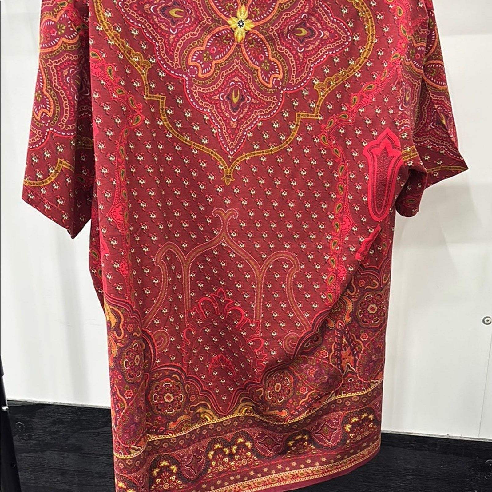 Etro NWT Etro Red Short Sleeve Tee with Paisley Print Size XL Size US XL / EU 56 / 4 - 7 Thumbnail