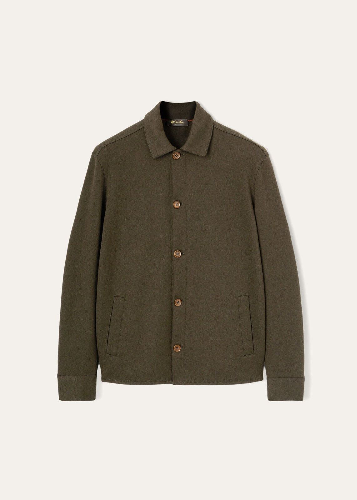 Loro Piana o1srvl11e1224 Whitney Cotton Jersey Overshirt in Olive Green Size US S / EU 44-46 / 1 - 1 Thumbnail
