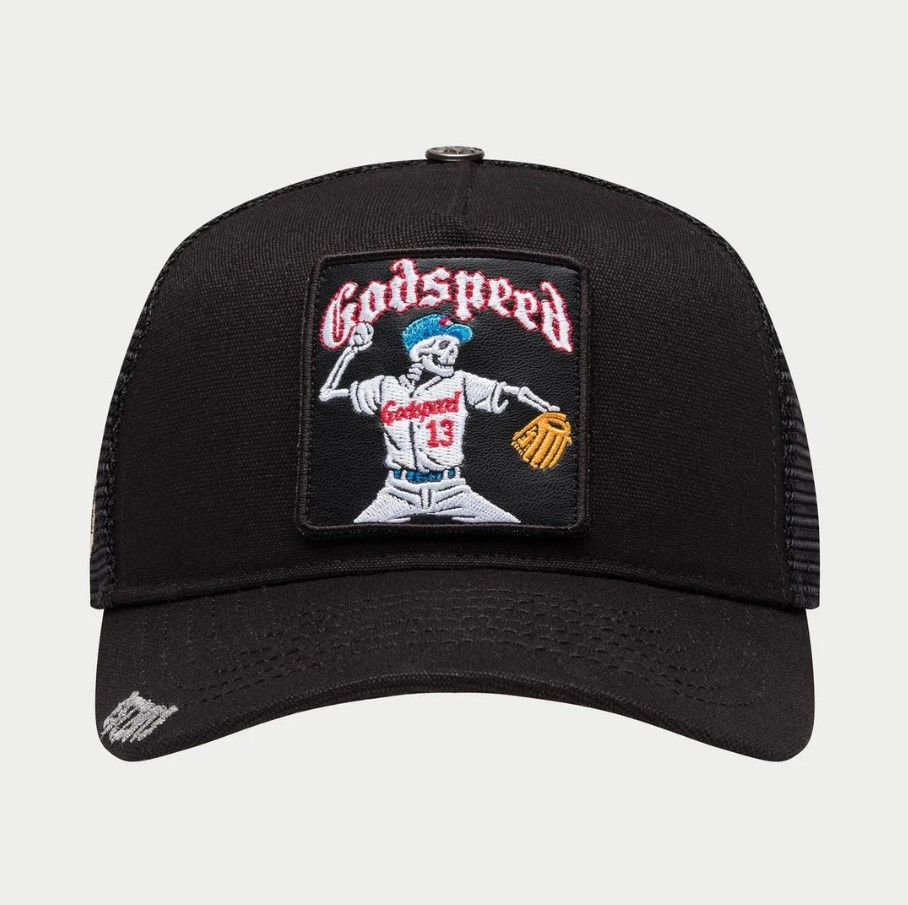 Godspeed Godspeed 'Mood II' Black Interchangeable Patches Trucker Hat Size ONE SIZE - 1 Preview