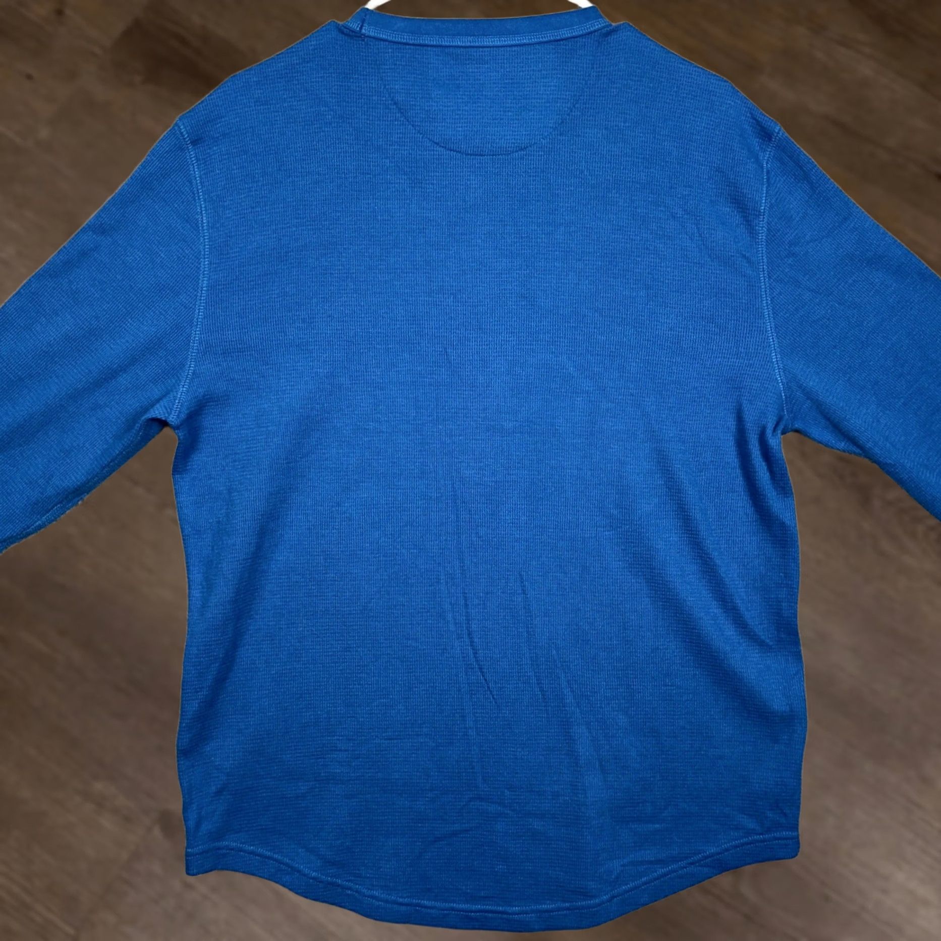 American Eagle Outfitters American Eagle T-Shirt Mens M Blue Waffle Thermal Knit Long Sleeve Crew Neck Embroidered Eagle Logo Size US M / EU 48-50 / 2 - 1 Thumbnail