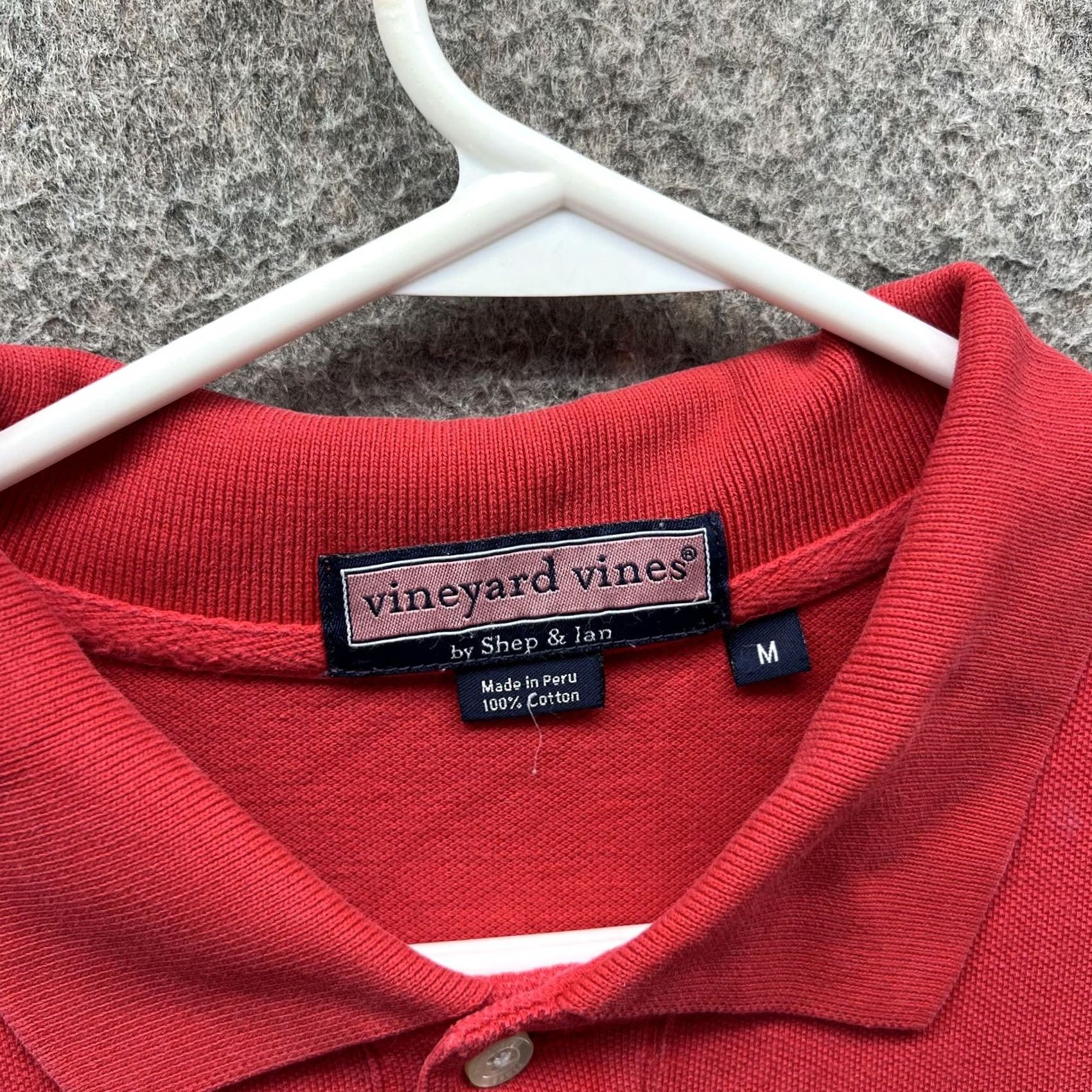 Vineyard Vines VINEYARD VINES Polo Shirt Mens M Red Solid Whale Logo Pique Cotton Casual Size US M / EU 48-50 / 2 - 7 Thumbnail