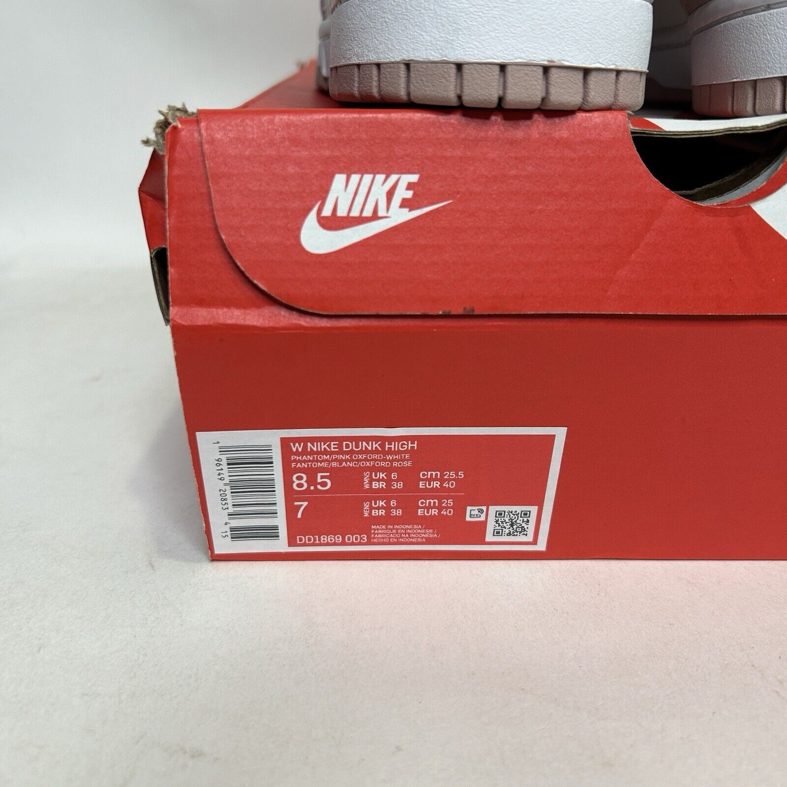 Nike Nike Dunk High WMNS “Pink Oxford” 2024 Size US 8.5 / IT 38.5 - 5 Thumbnail