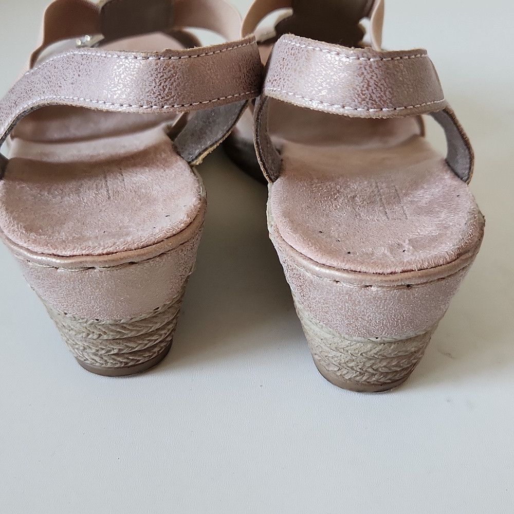 Rieker RIEKER | Women's Fanni 59 Sandals Espadrilles Wedges Pink S Size US 10 / IT 40 - 5 Thumbnail