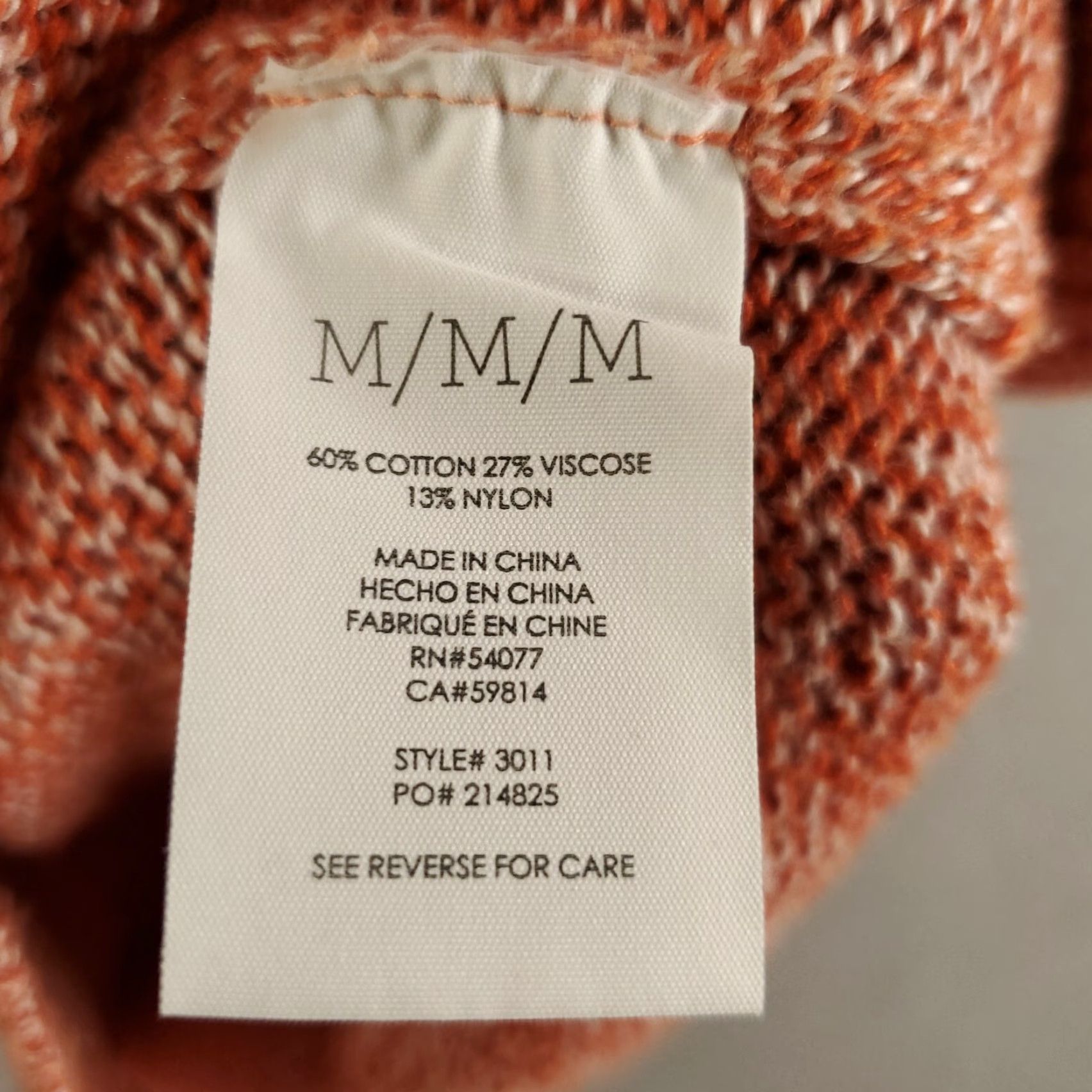 Vintage Cabi Oversized Sweater Medium Orange Knit Cowl Neck Shawl Asymmetric Speckled Womens Size M / US 6-8 / IT 42-44 - 7 Thumbnail