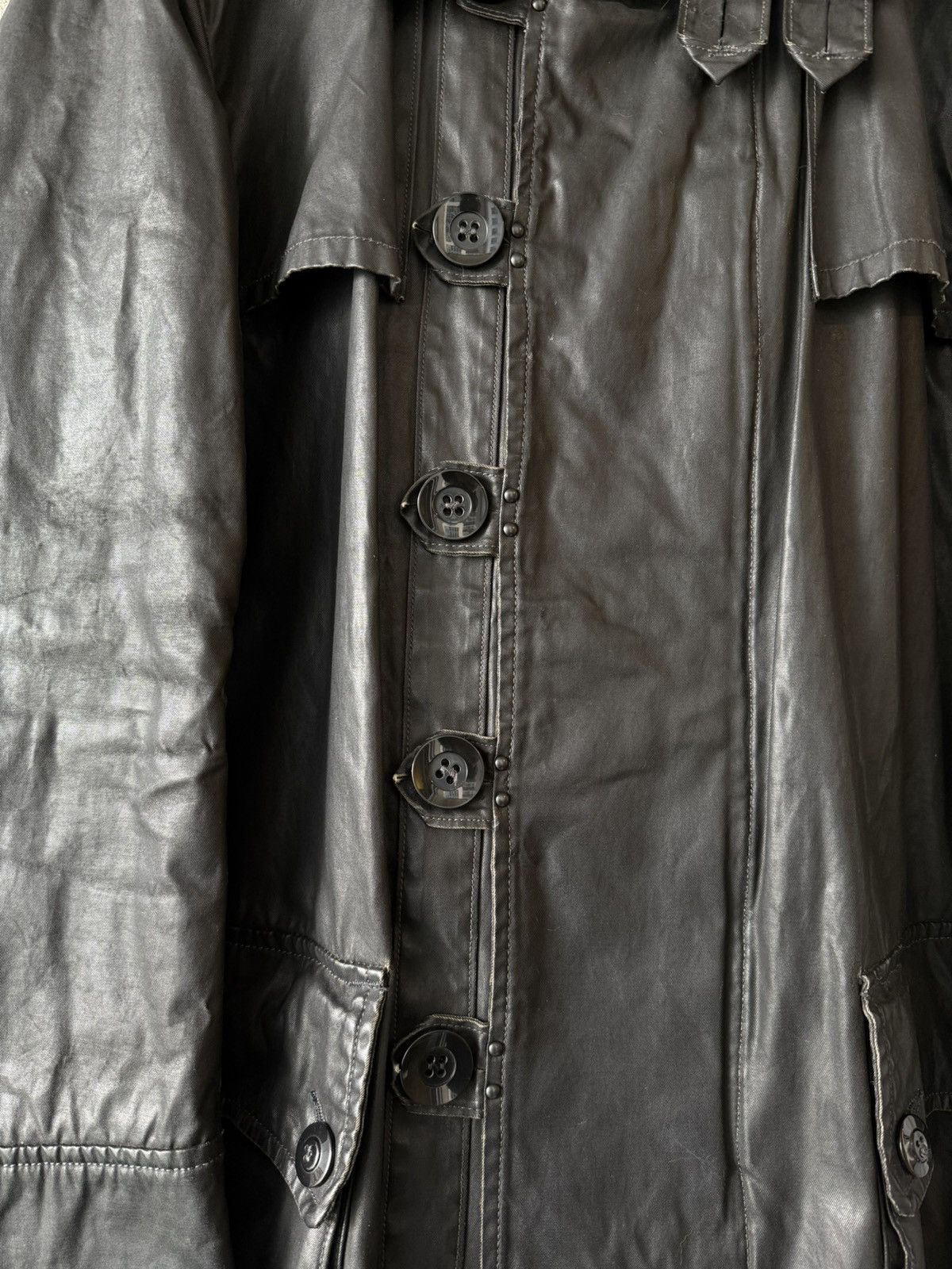C.P. Company × Massimo Osti × Stone Island Stone island 2008 denims series waxed trench coat Size US XXL / EU 58 / 5 - 5 Thumbnail