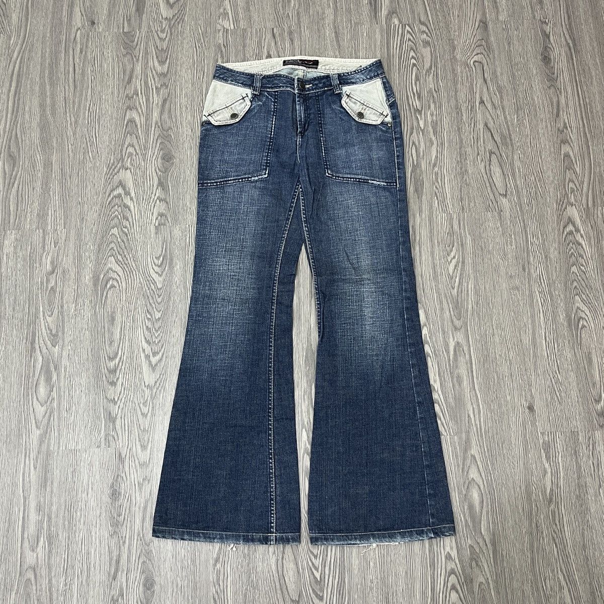 14th Addiction FUBU COLLECTION - Flared Jeans Corduroy Pocket Fatigue Size US 27 - 1 Thumbnail