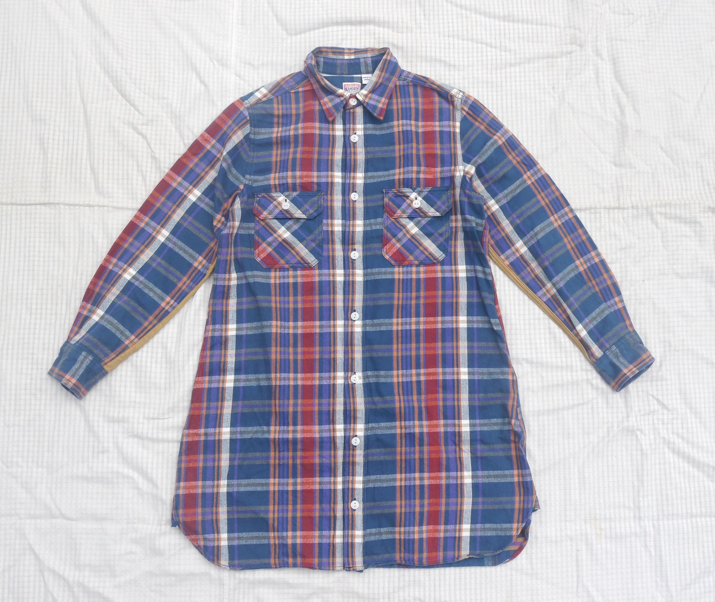 Japanese Brand (D86) Beams Boy Everyday Japan Plaid Button Up Shirt Dress Size S / US 4 / IT 40 - 2 Thumbnail