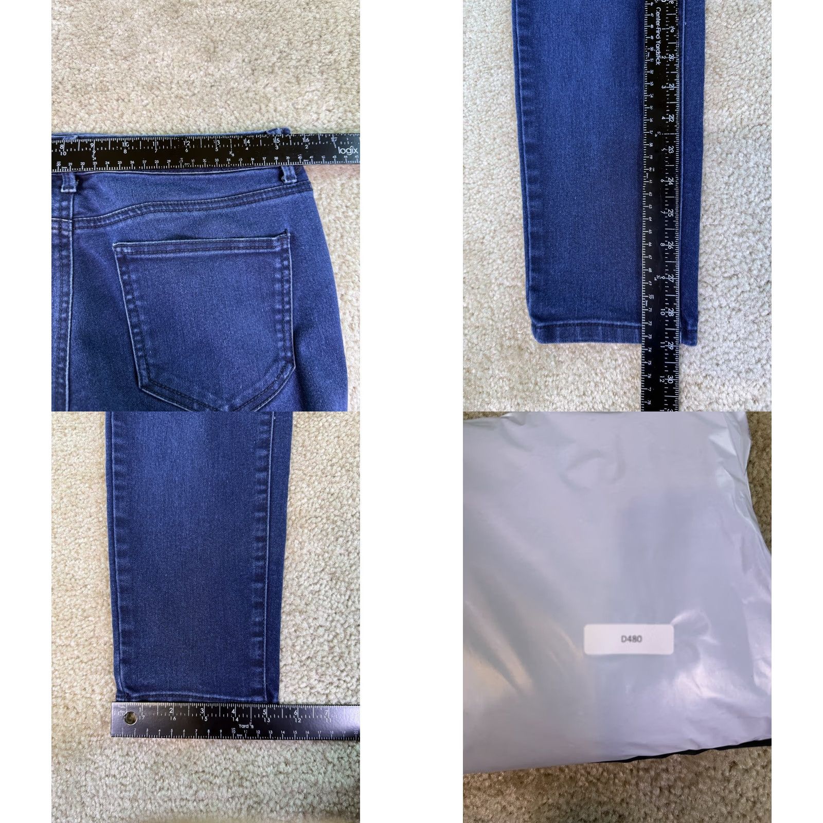 Nine West Nine West Women’s Blue Skinny Cigarette Fit Jeans Size 6/28 D480 Size 28" / US 6 / IT 42 - 8 Thumbnail