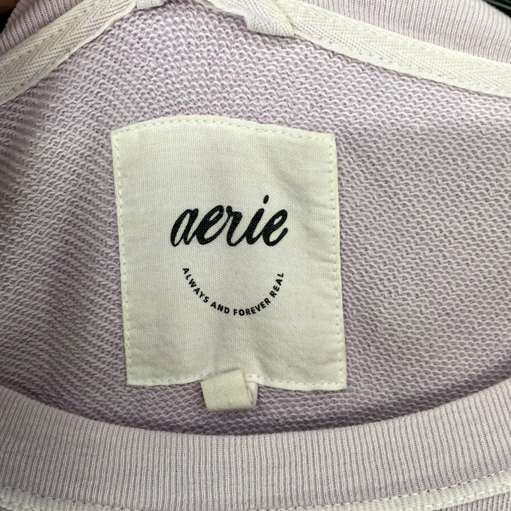 Vintage Aerie Sweatshirt Womens XL Purple Terry Pullover Oversized Balloon Sleeve Size XL / US 12-14 / IT 48-50 - 5 Thumbnail