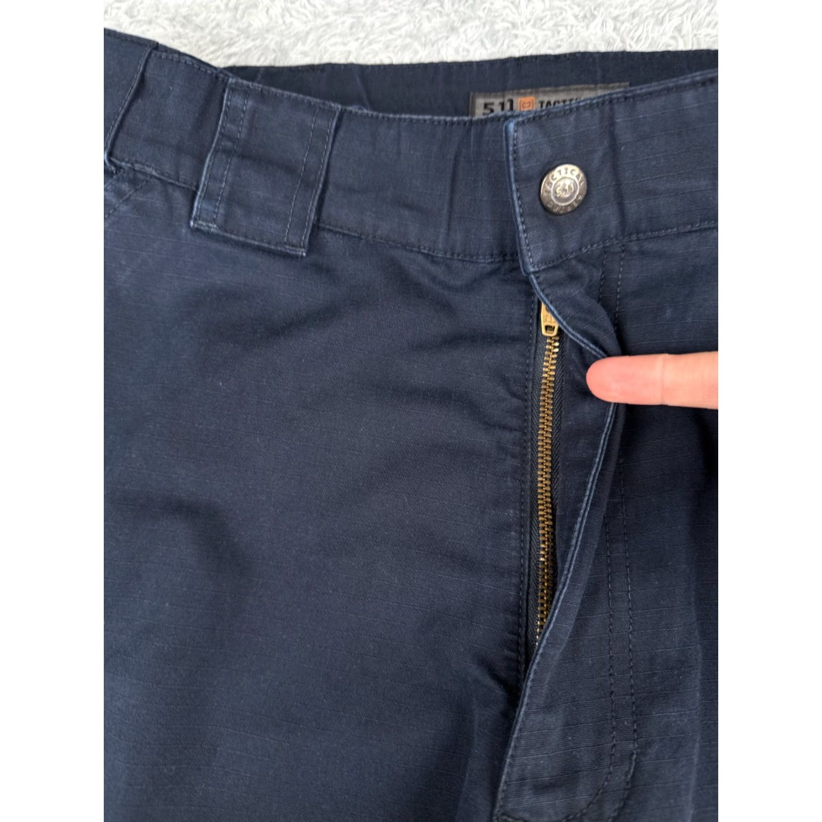 Vintage 5.11 Tactical Pants Men Large Blue Cargo RipStop Fabric Double Knee Gusset 36x31 Size US 33 - 5 Thumbnail
