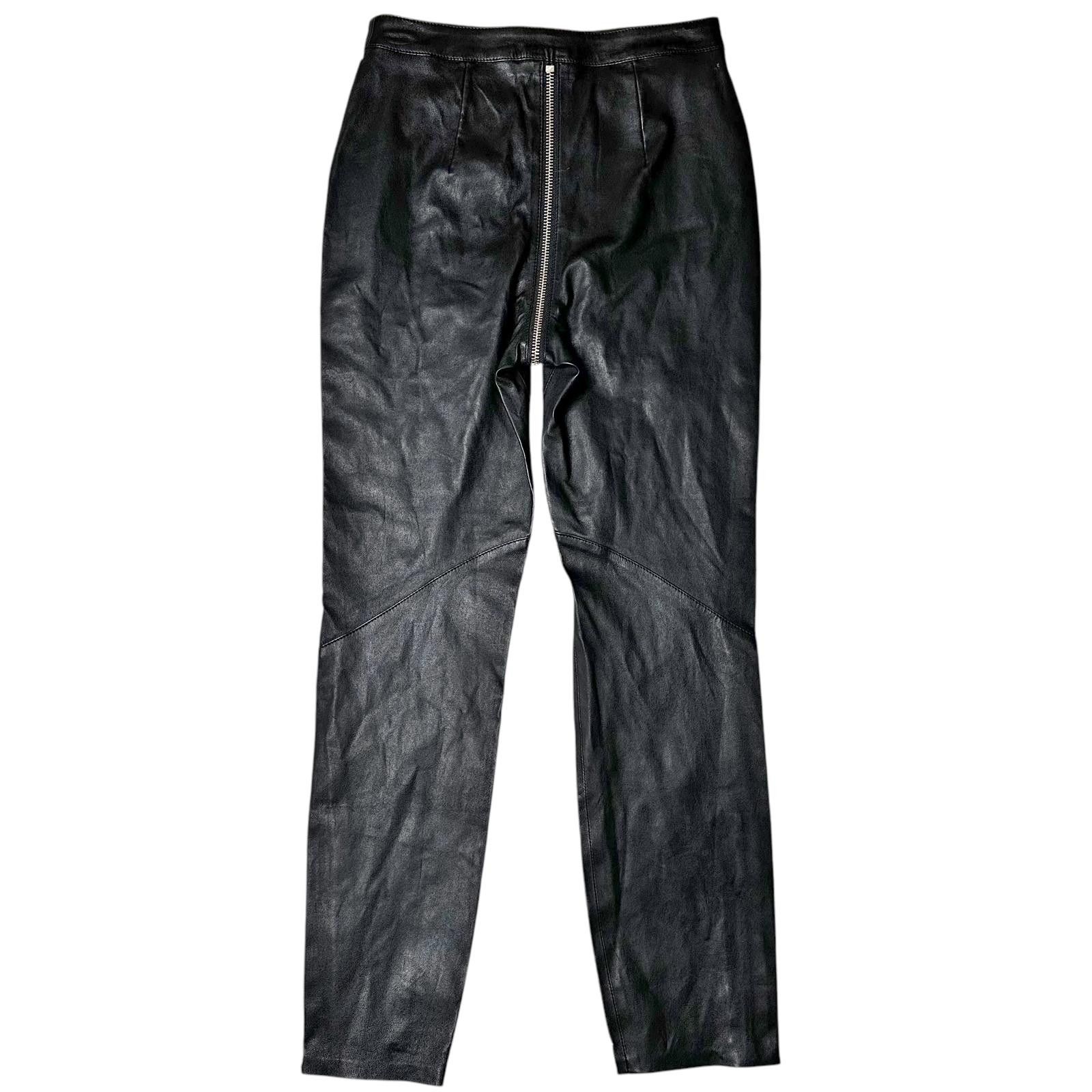 REVOLVE NEW Revolve Straight Leg Leather Moto Pants Women’s 4/6 Size 28" / US 6 / IT 42 - 2 Thumbnail