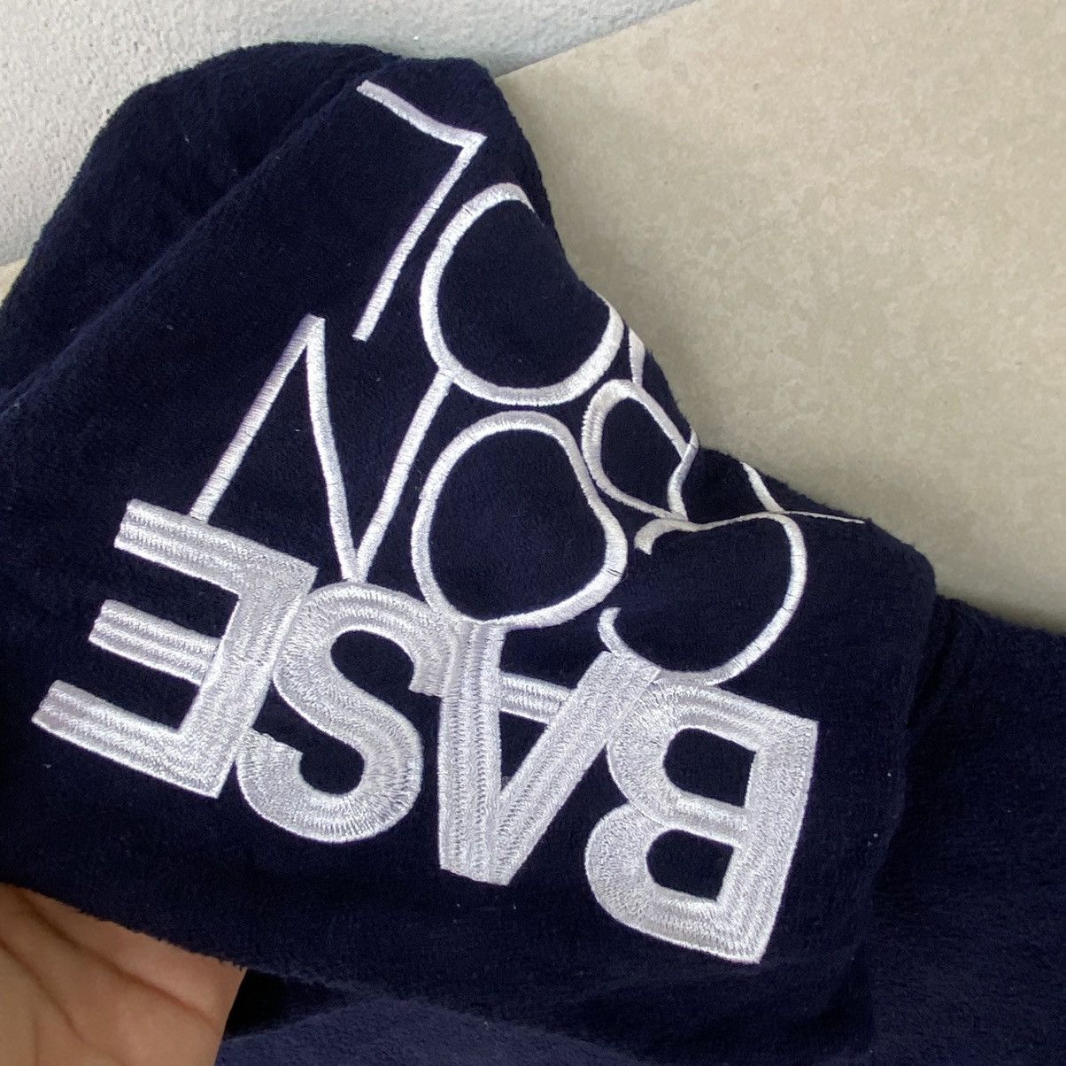 Other Vintage Base Control Embroidered Hoodie Sweater Navy Blue Size US M / EU 48-50 / 2 - 5 Thumbnail