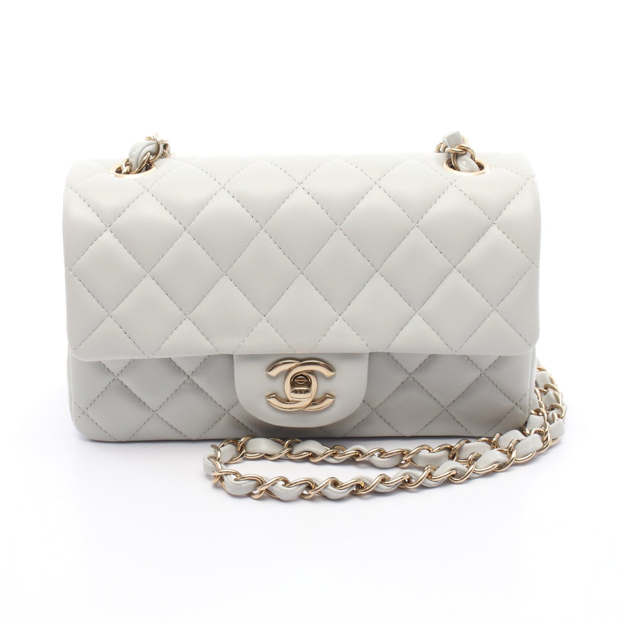 Chanel Chanel Mini Matelasse 20 Chain Shoulder Bag Leather Light Blue Gold Hardware Size ONE SIZE - 1 Thumbnail