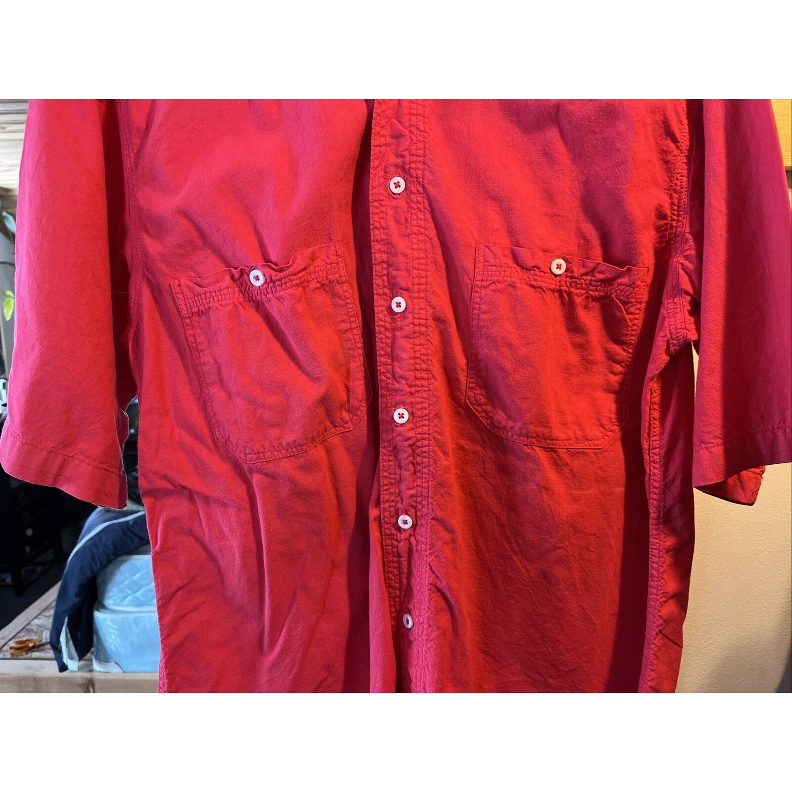 Woolrich Woolen Mills Woolrich VTG Men’s M Red Short Sleeve Button Cotton Shirt Size US M / EU 48-50 / 2 - 9 Thumbnail