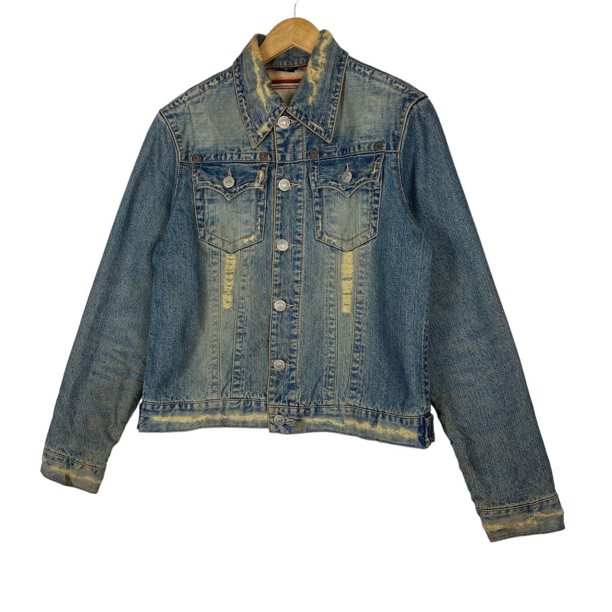 Japanese Brand Denim JK Style Distressed Denim Jacket Size US M / EU 48-50 / 2 - 3 Thumbnail