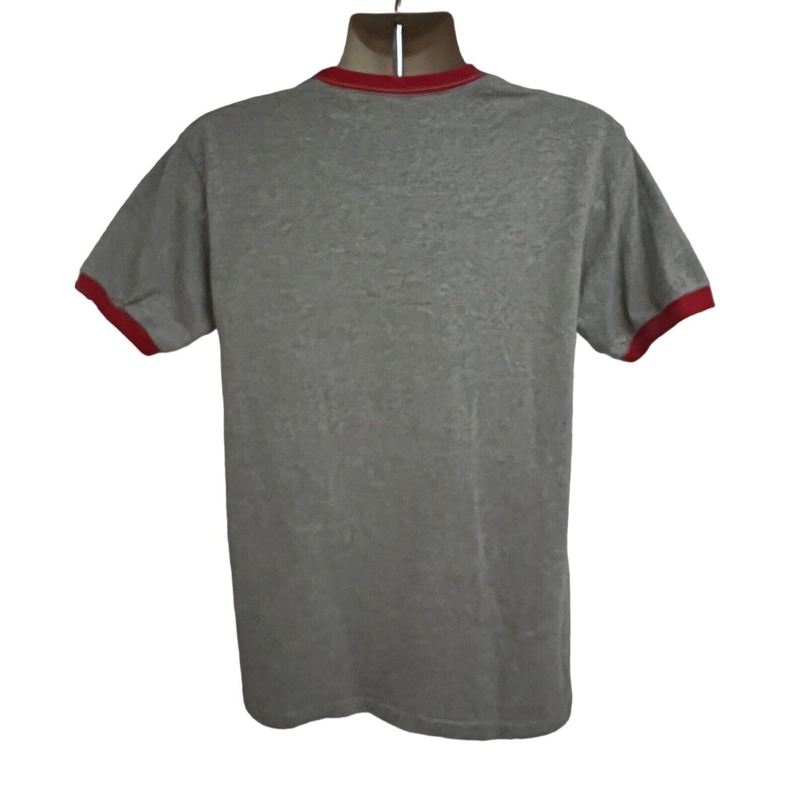 Gildan Rolling Stones Gray Graphic Ringer T-Shirt Medium 50/50 Size US M / EU 48-50 / 2 - 3 Thumbnail
