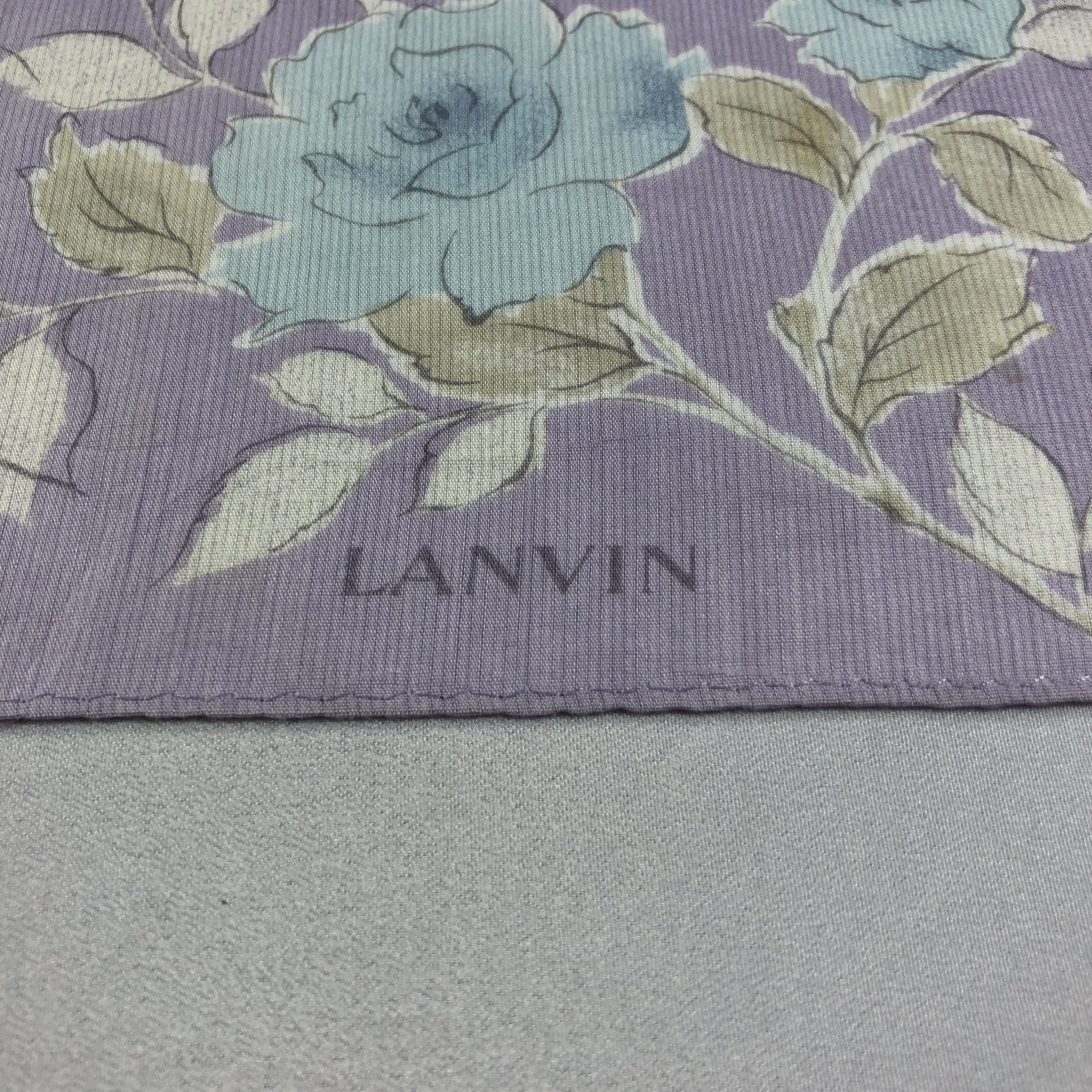 Lanvin × Vintage Lanvin Roses Handkerchief Neckerchief Bandana H2129 Size ONE SIZE - 4 Thumbnail