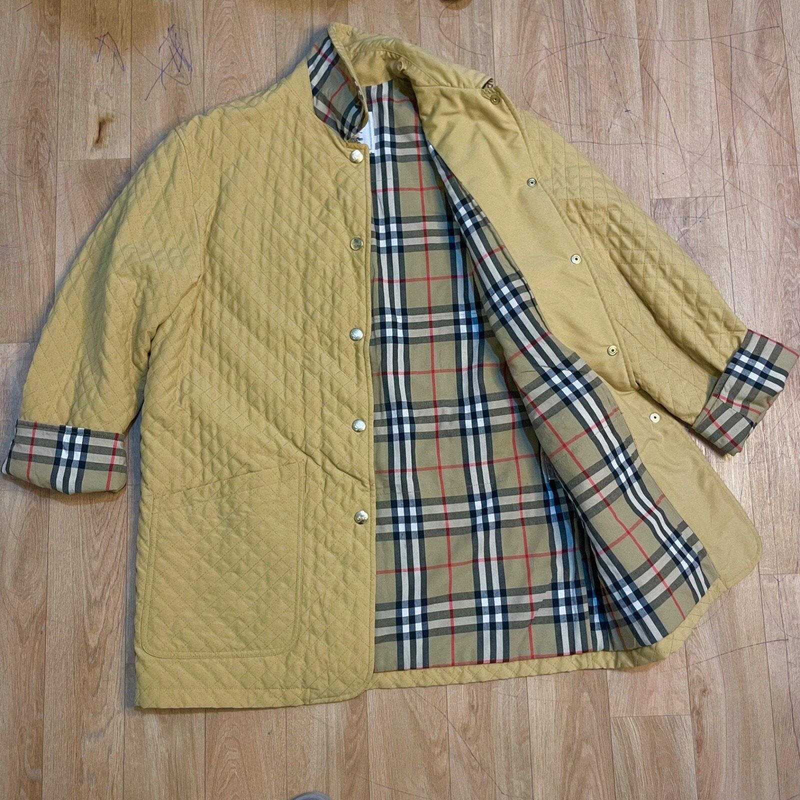 Burberry Burberry Quilted VINTAGE Jacket Nova check Diamond women's Size L / US 10 / IT 46 - 2 Thumbnail