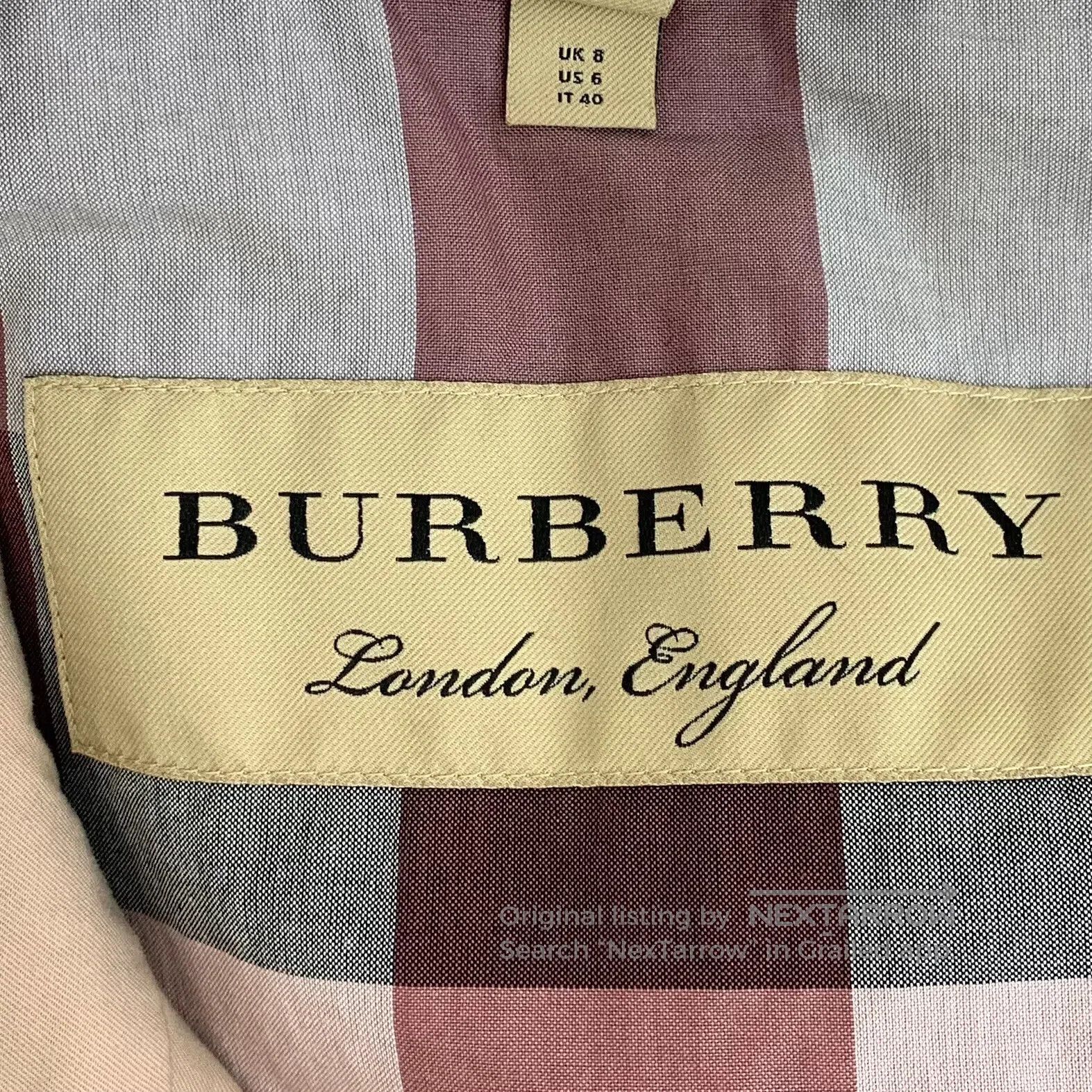 Burberry Burberry Nude Pink Cotton Lapel Double Breasted Long Sleev Size S / US 4 / IT 40 - 5 Thumbnail