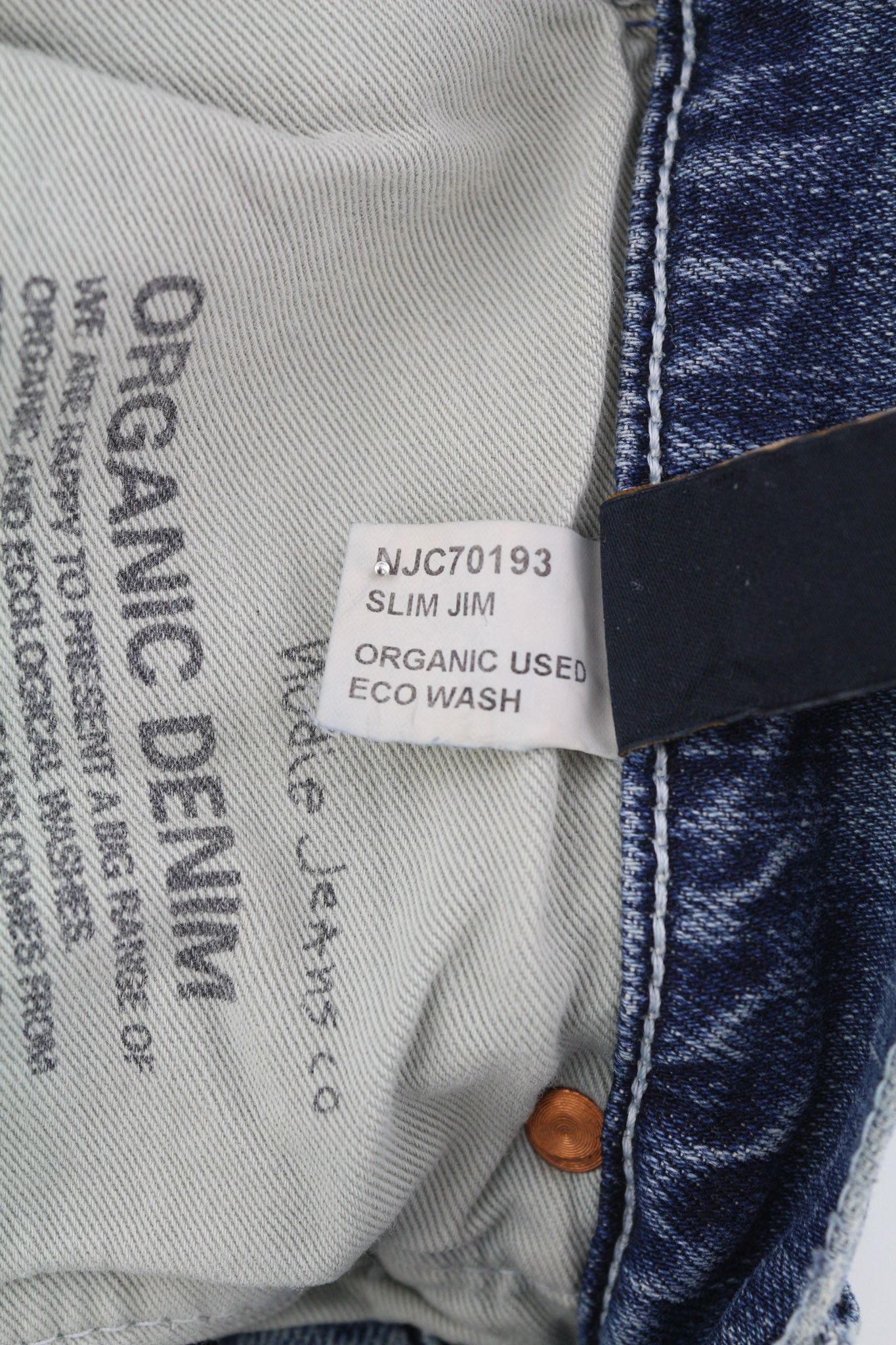 Nudie Jeans SLIM JIM W30/L34 Organic Eco Wash Zip Blue 82663 Size US 30 / EU 46 - 7 Thumbnail