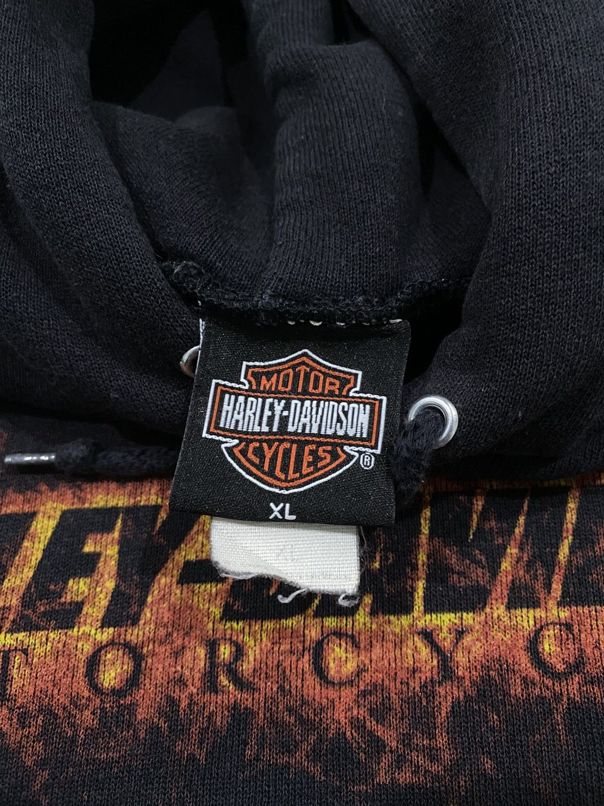 Harley Davidson × Vintage Harley Davidson Logo Flame Hoodie Vintage 2004 Size US XL / EU 56 / 4 - 5 Thumbnail