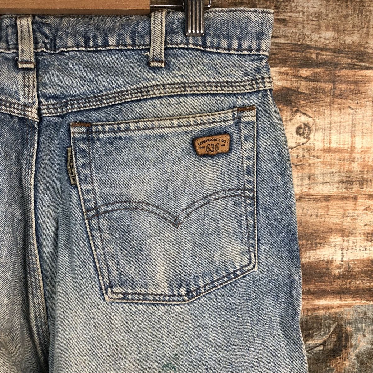 Levi's DLL Levis 636 Vintage faded Blue Denim Pants #C008 Size US 33 - 18 Thumbnail