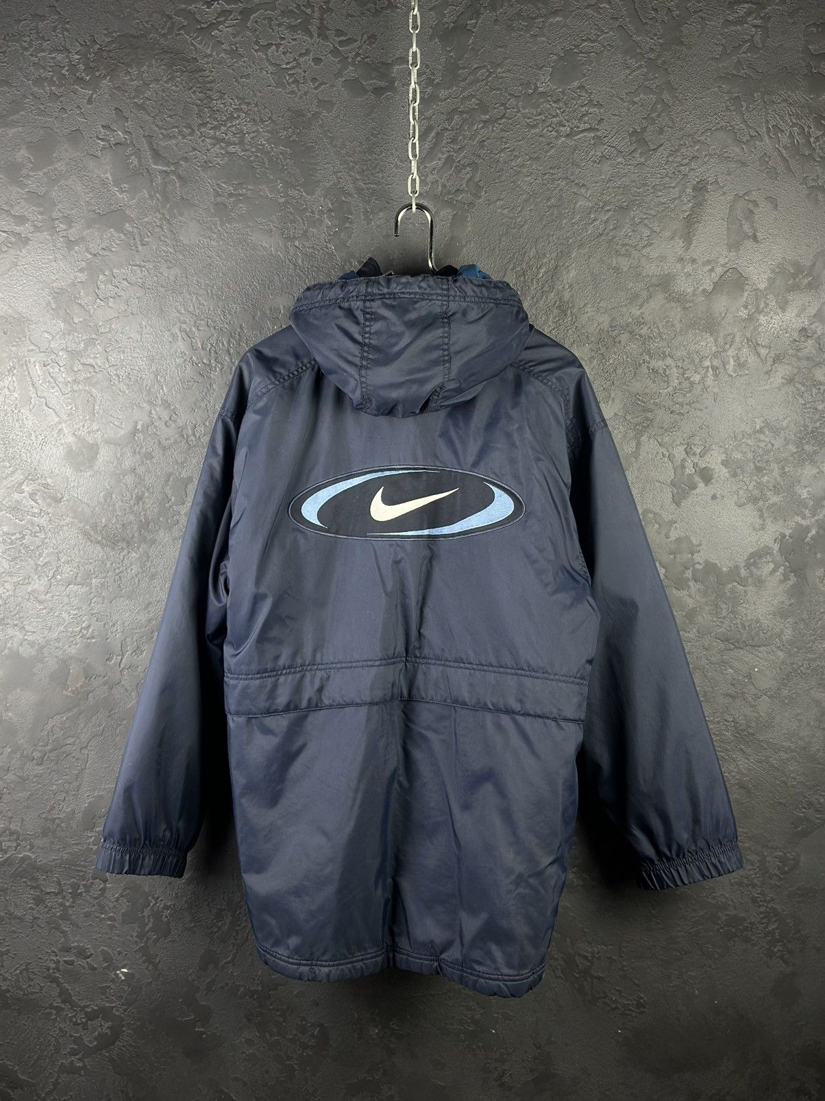 Nike × Vintage Nike Vintage Jacket Big Logo Blue Size Men's S Size US S / EU 44-46 / 1 - 1 Thumbnail