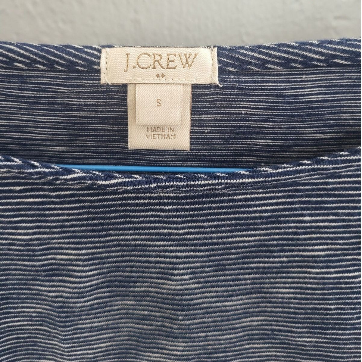 J.Crew J.Crew Navy & White Striped Long Sleeve Scoop Neck Top-Small Size S / US 4 / IT 40 - 3 Thumbnail