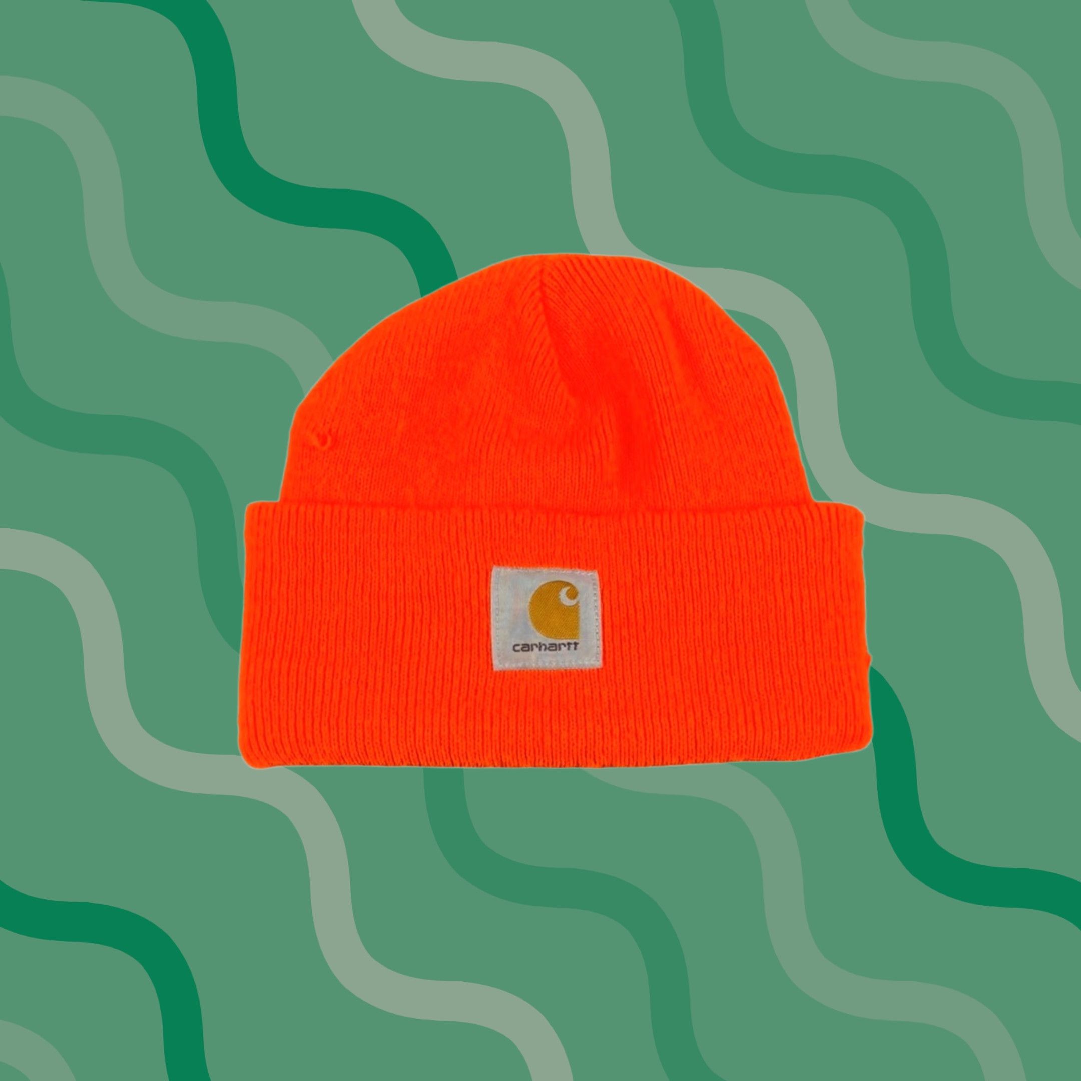Carhartt Carhartt Beanie A18 Acrylic Knit Blaze Orange Neon Safety OS Mens Unisex Adults Knit Hat Cap Winter Fall Solid Stretch Size 44L - 1 Thumbnail