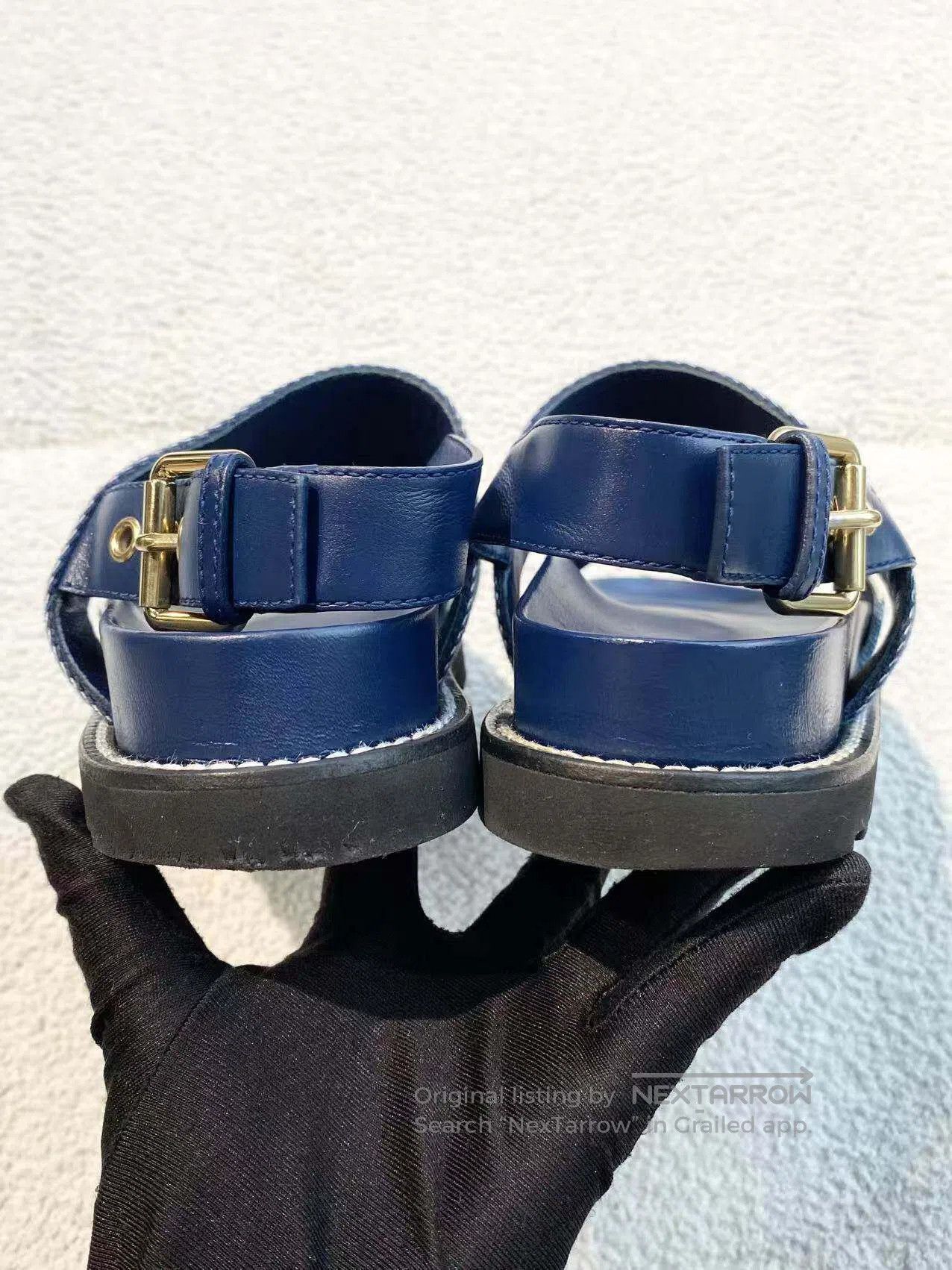 Louis Vuitton Louis Vuitton Denim old flower full of printed sandals| Size US 5.5 / IT 35.5 - 5 Thumbnail