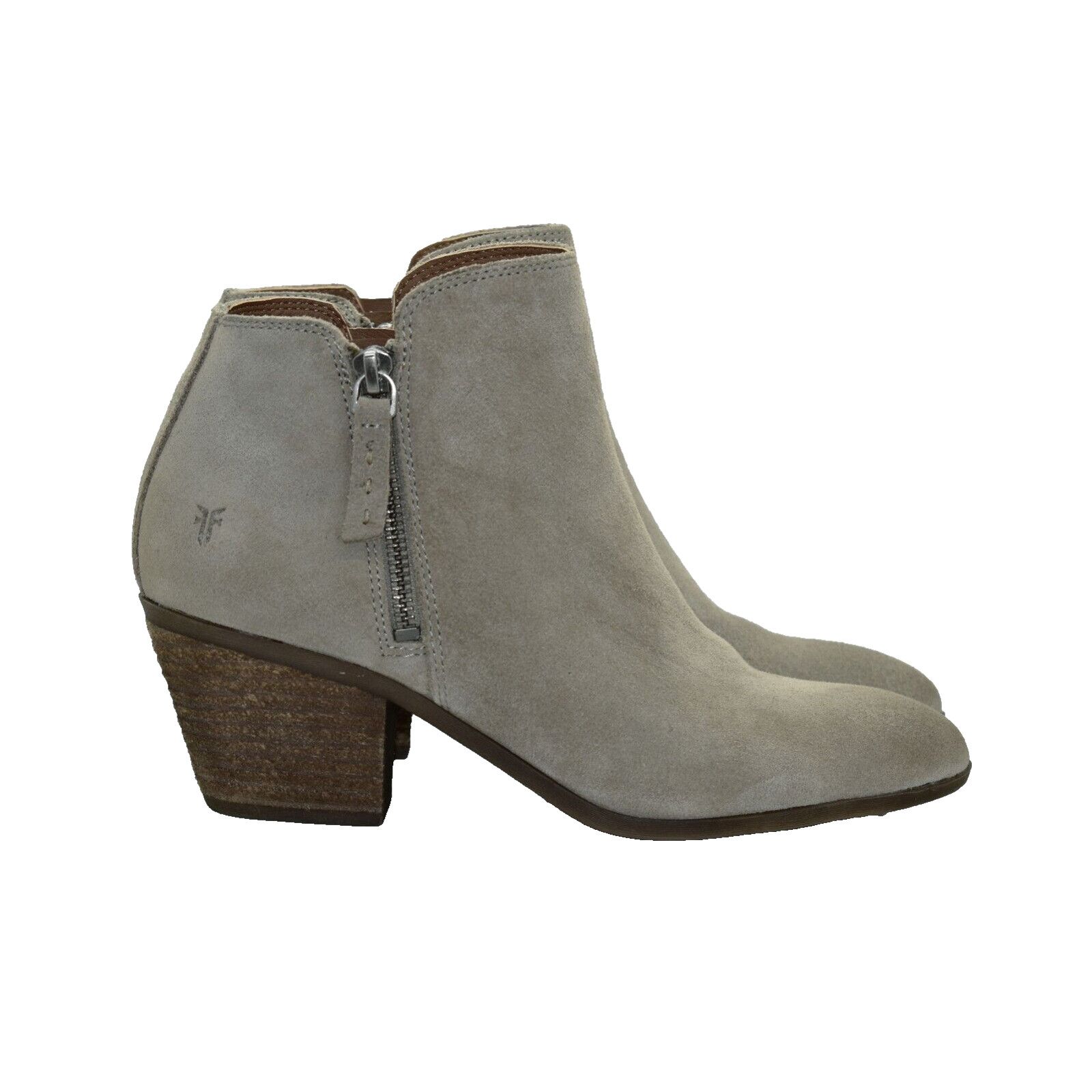 Frye FRYE Judith Ash Suede Side Zippers Ankle Bootie Shoes Sz 7M Size US 7 / IT 37 - 2 Thumbnail
