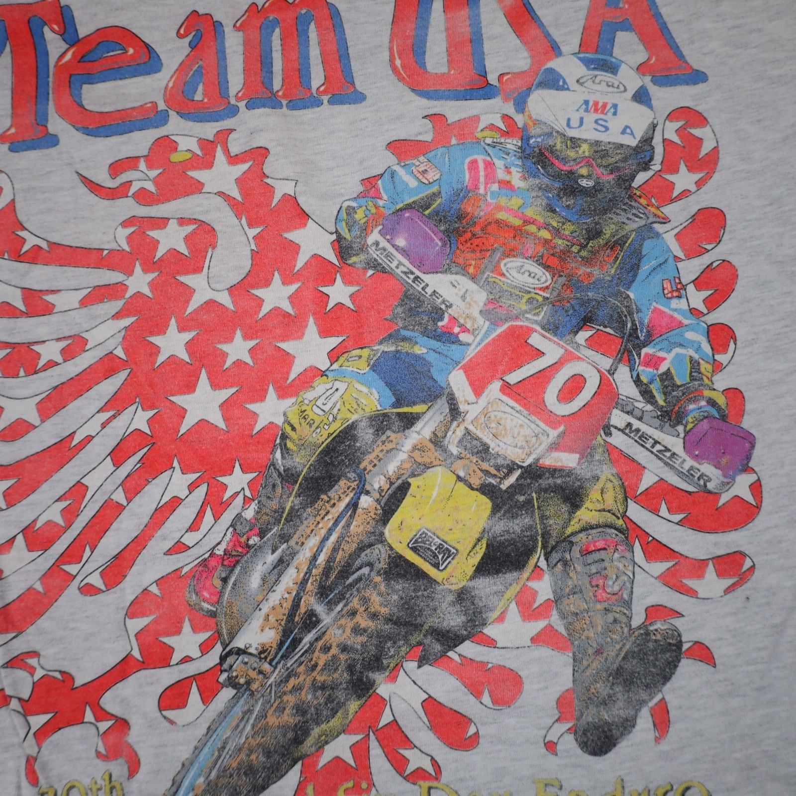 Hanes × Vintage Vintage 1995 Enduro Motorcycle Racing Graphic T Shirt Size US XL / EU 56 / 4 - 12 Thumbnail