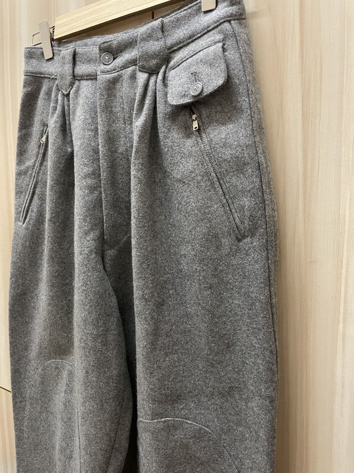 Comme des Garcons Vtg 90s CDG Women's Knee Patch Wool Pants Size 26" / US 2 / IT 38 - 3 Thumbnail