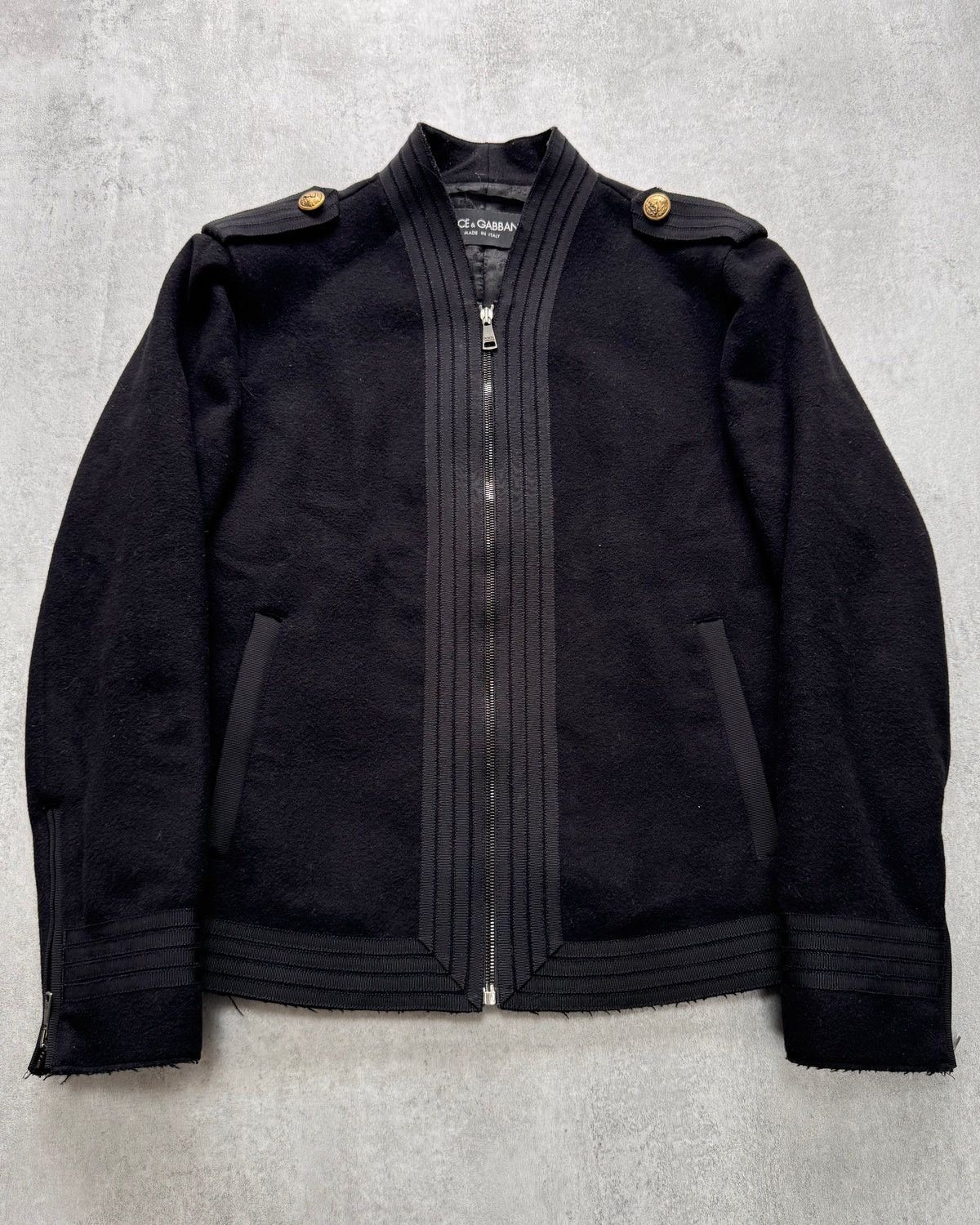 Dolce & Gabbana 2010’s Dolce & Gabbana Black Sailor Jacket Size M / US 6-8 / IT 42-44 - 1 Thumbnail