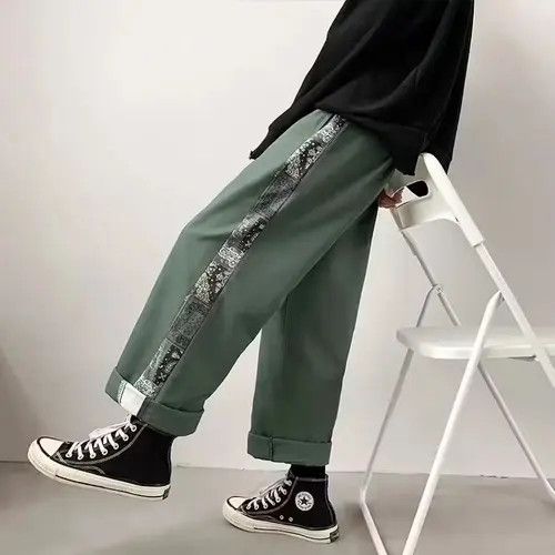 Japanese Brand 20AW Indigo Union Japan Green Bandana Paisley Side Pants Size US 32 / EU 48 - 2 Thumbnail