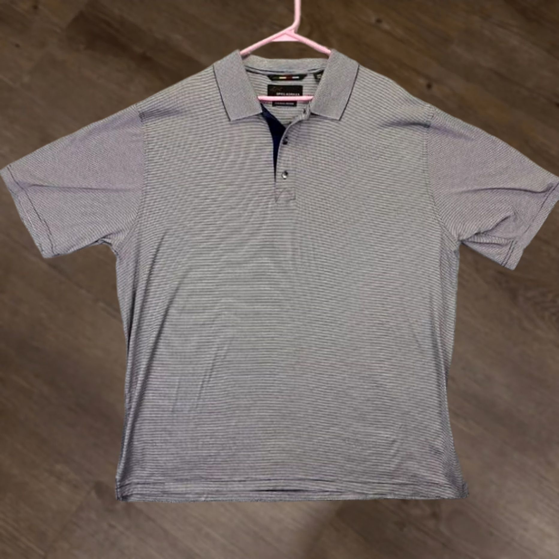 Vintage Greg Norman Shirt Mens 2XL Grey Striped Polo Golf Short Sleeve 100% Cotton Breathable Easy Care Size US XXL / EU 58 / 5 - 1 Thumbnail