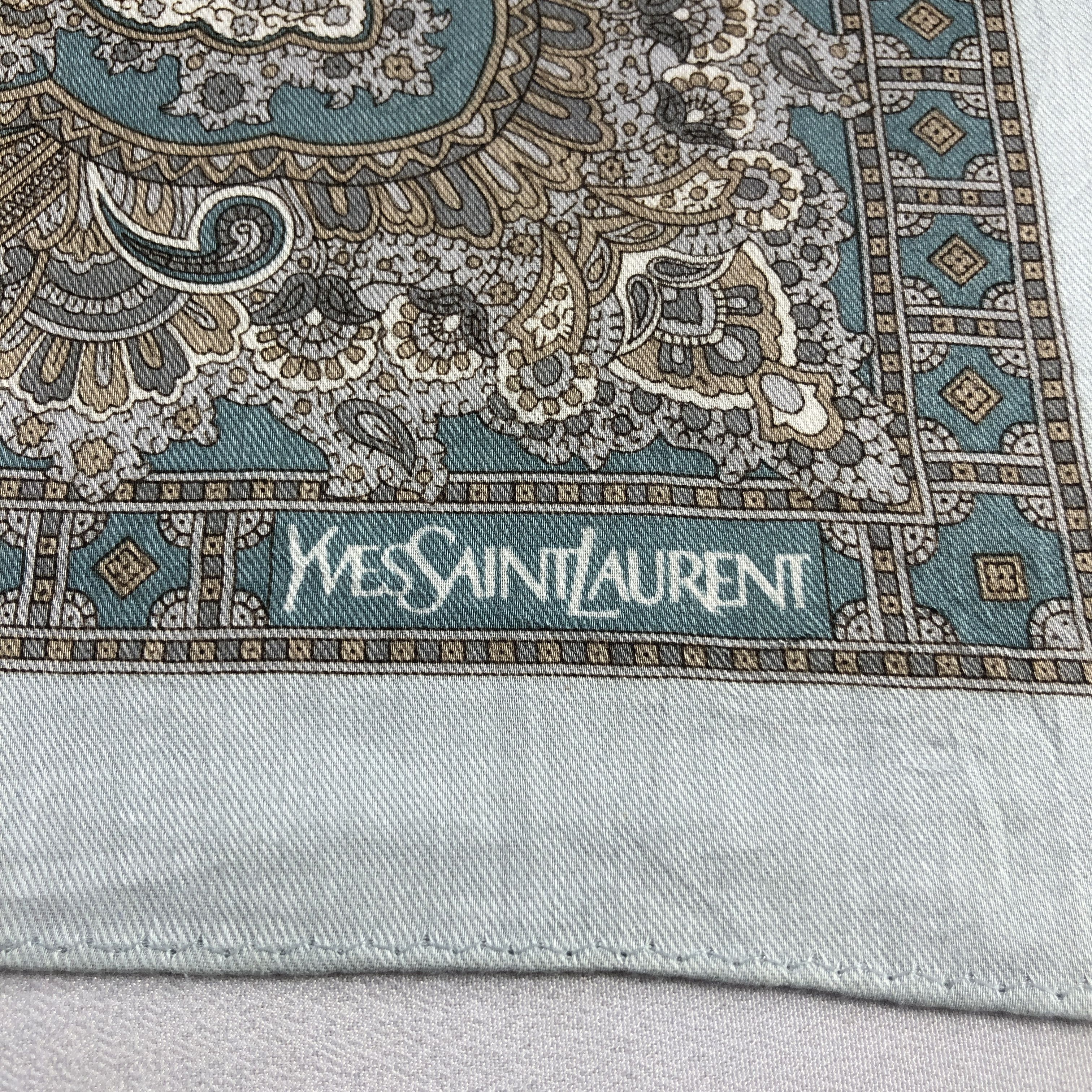 Vintage × Yves Saint Laurent YSL Handkerchief Neckerchief Bandana H2548 Size ONE SIZE - 3 Thumbnail