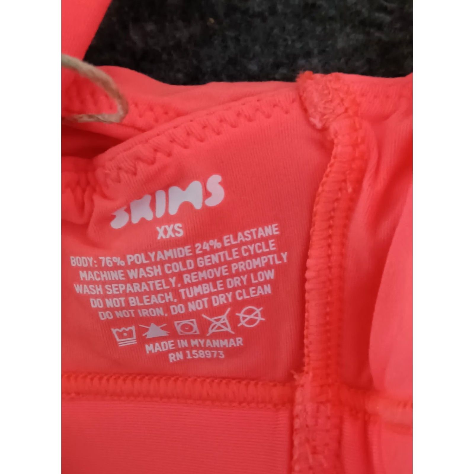 SKIMS SKIMS Bralette Shirt Womens XXS Nectarine Fits Everybody Scoop Neck Bra Size ONE SIZE - 5 Thumbnail