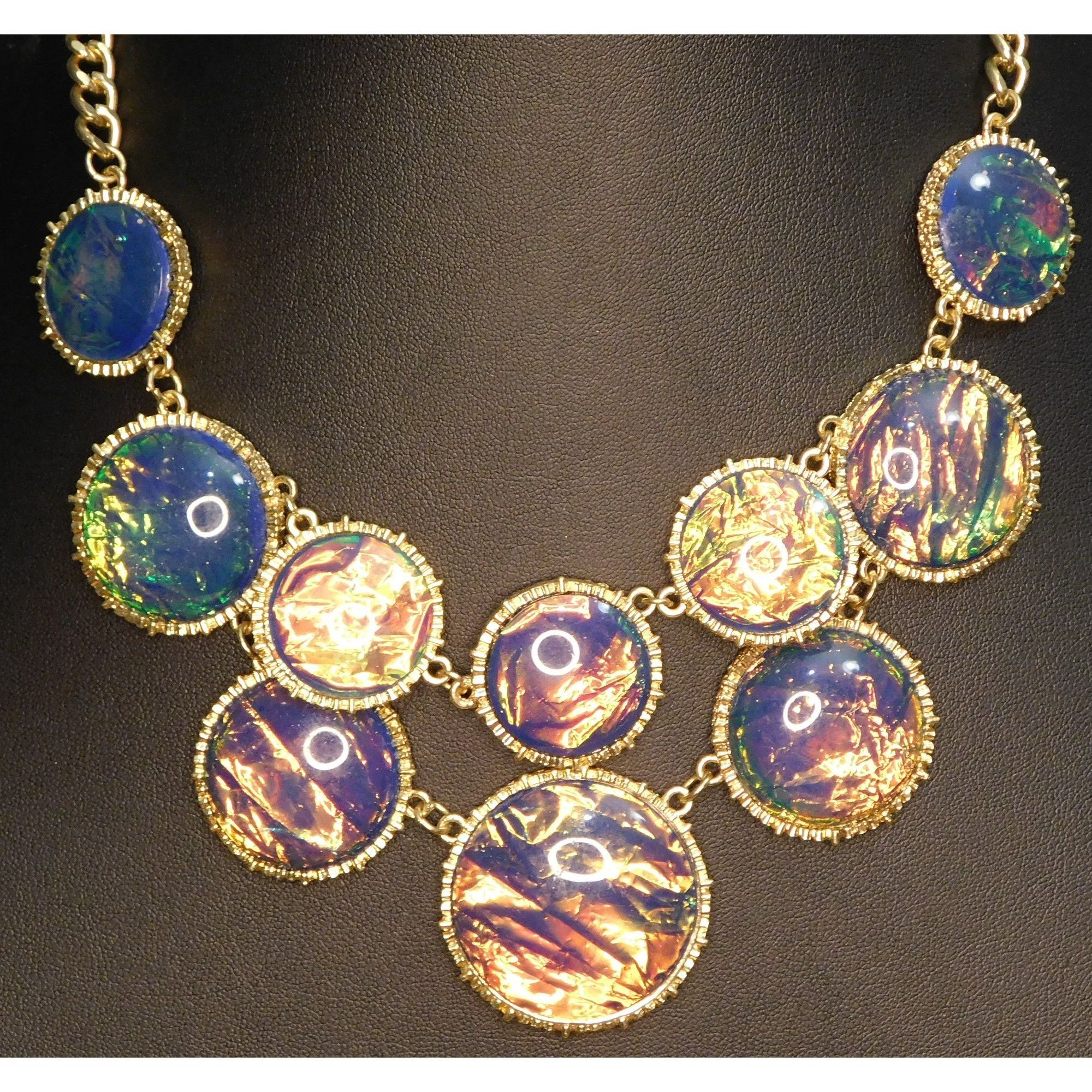 Other Whimsical Fantasy Faux Opal Statement Necklace Size ONE SIZE - 1 Thumbnail