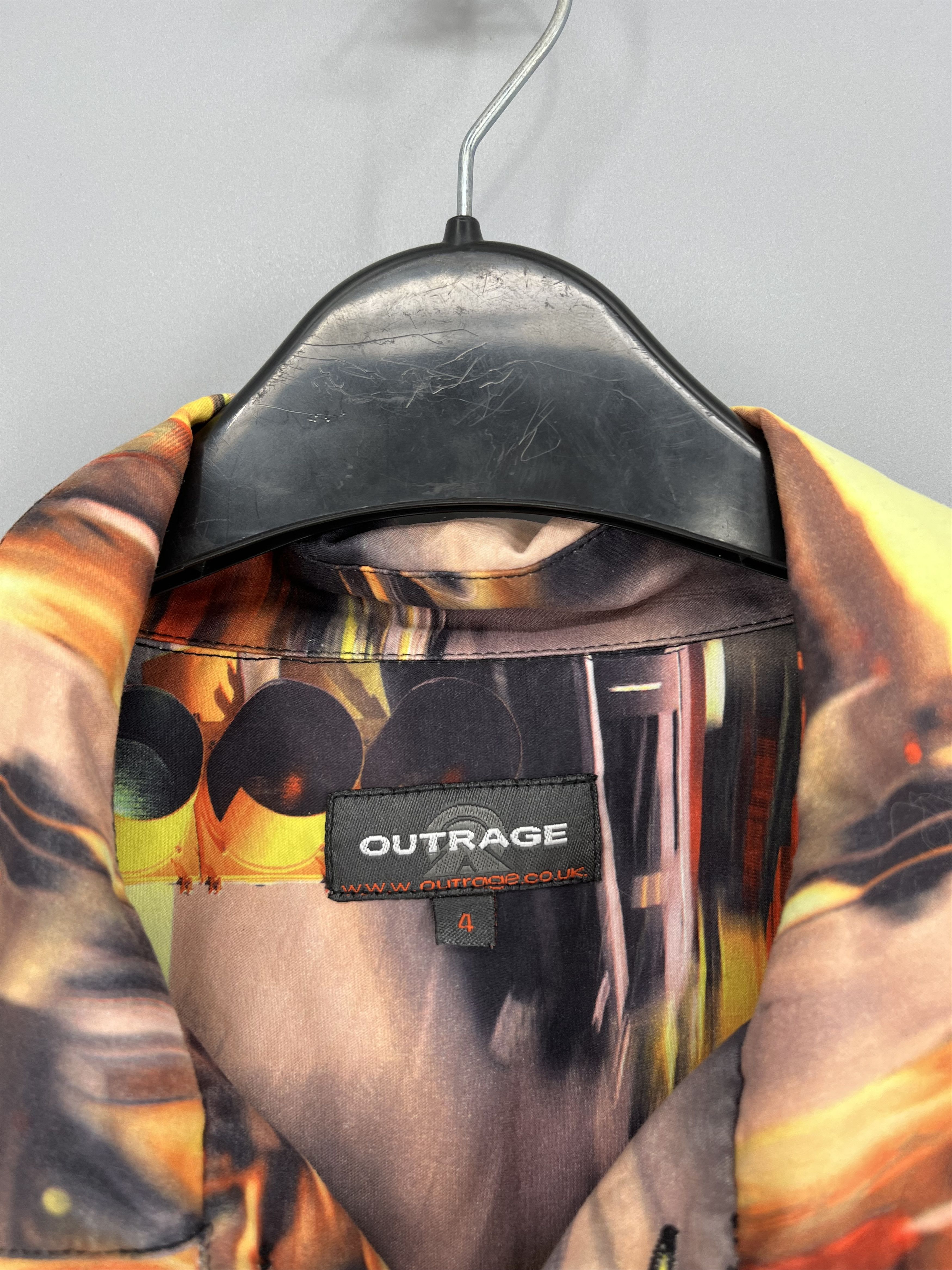 Band Tees Vintage 90s Outrage Head Aloha Hawaiian Woody Cars Rayon Size US L / EU 52-54 / 3 - 8 Thumbnail