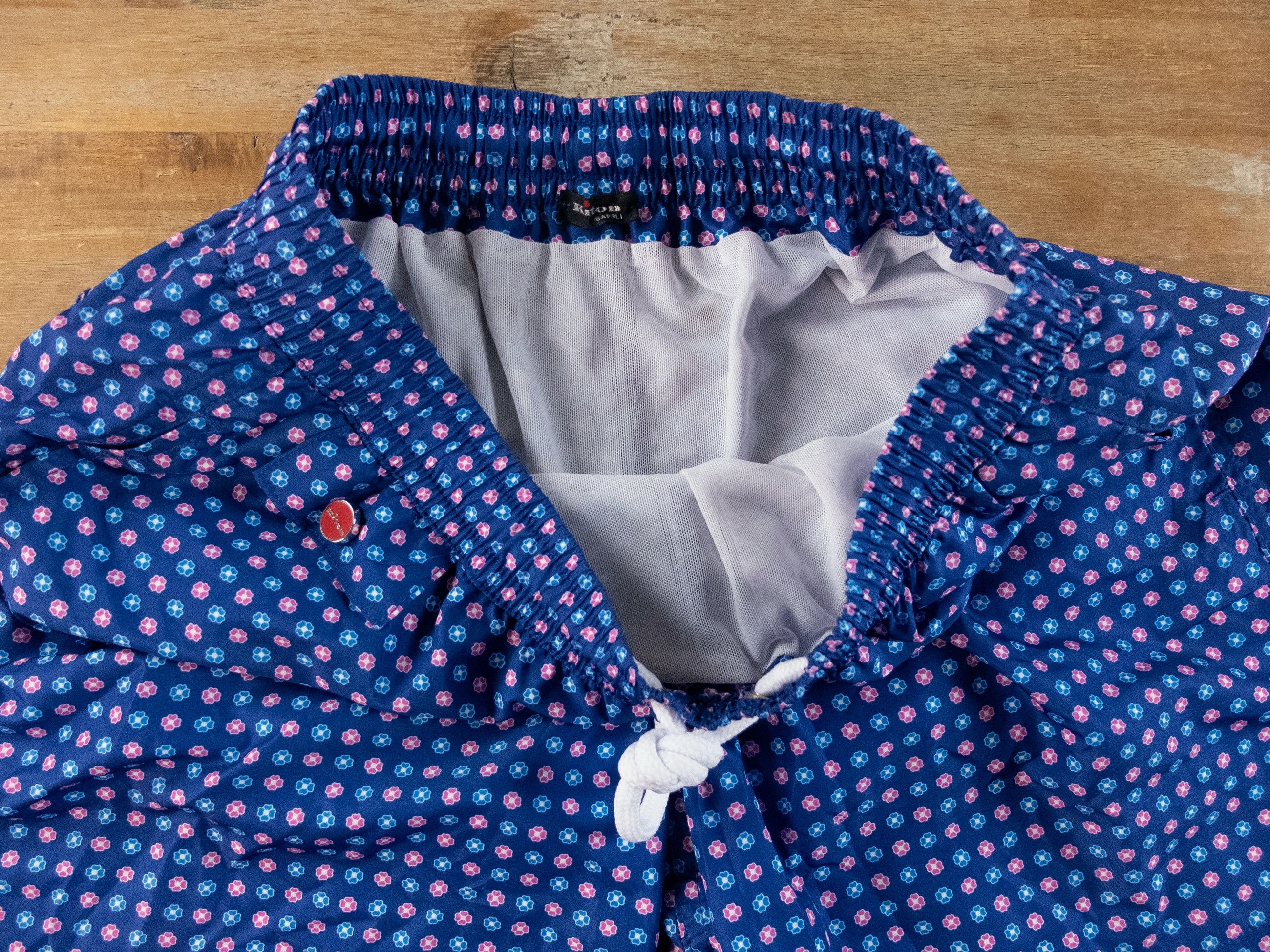 Kiton KITON Napoli blue floral print nylon swim shorts Medium Size US 32 / EU 48 - 4 Thumbnail